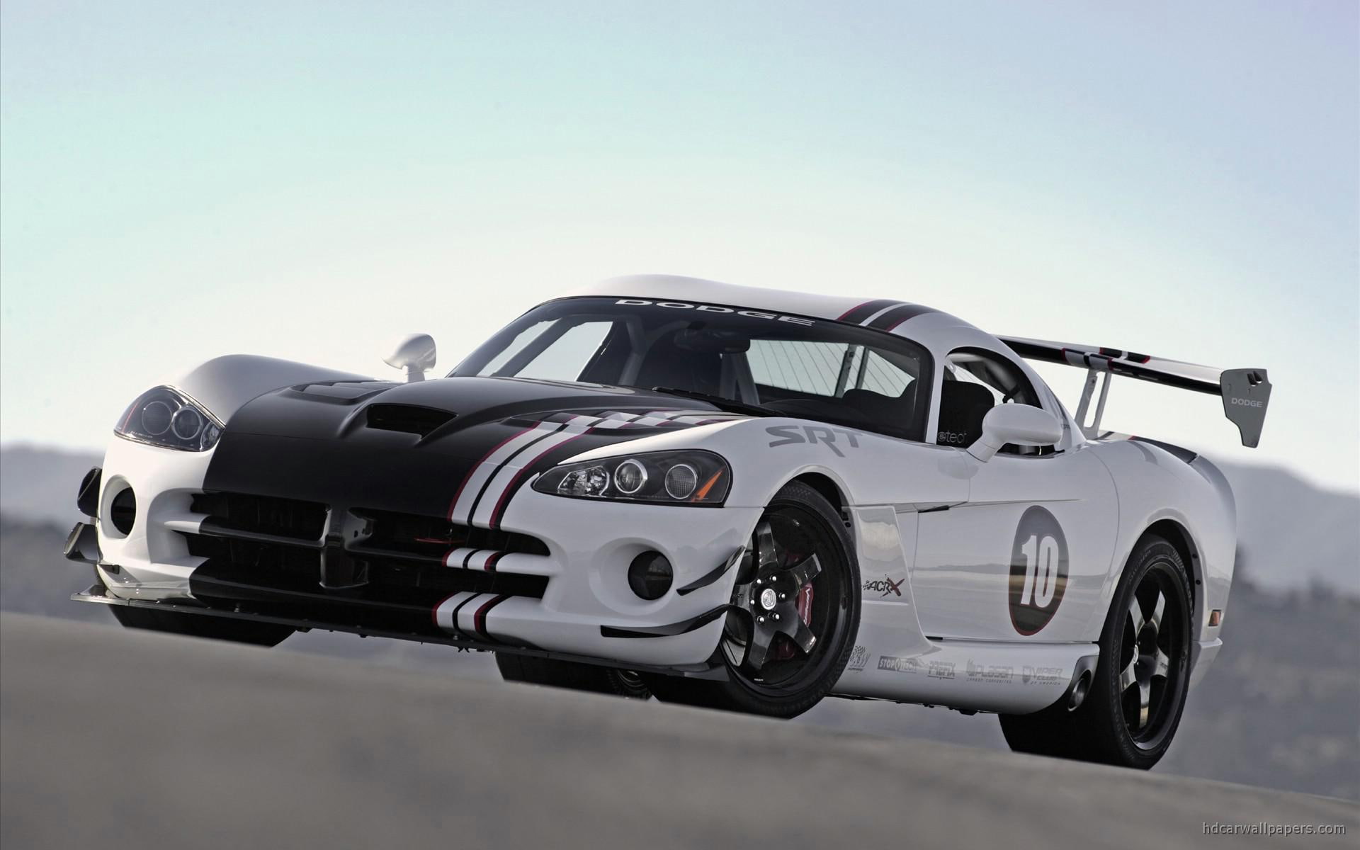coupe, dodge, white, sports, 1080P, acr, srt10, x, 2010, srt, viper, cars, HD Wallpaper