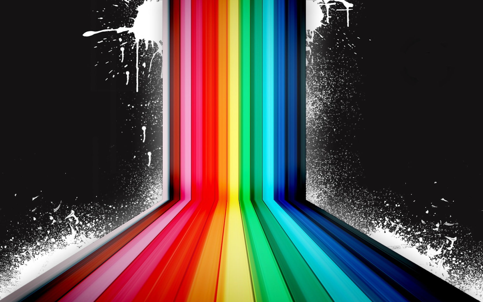 720P, rainbow, hd, dark, digital, rainbows, artwork, abstract, 3d, vector, HD Wallpaper