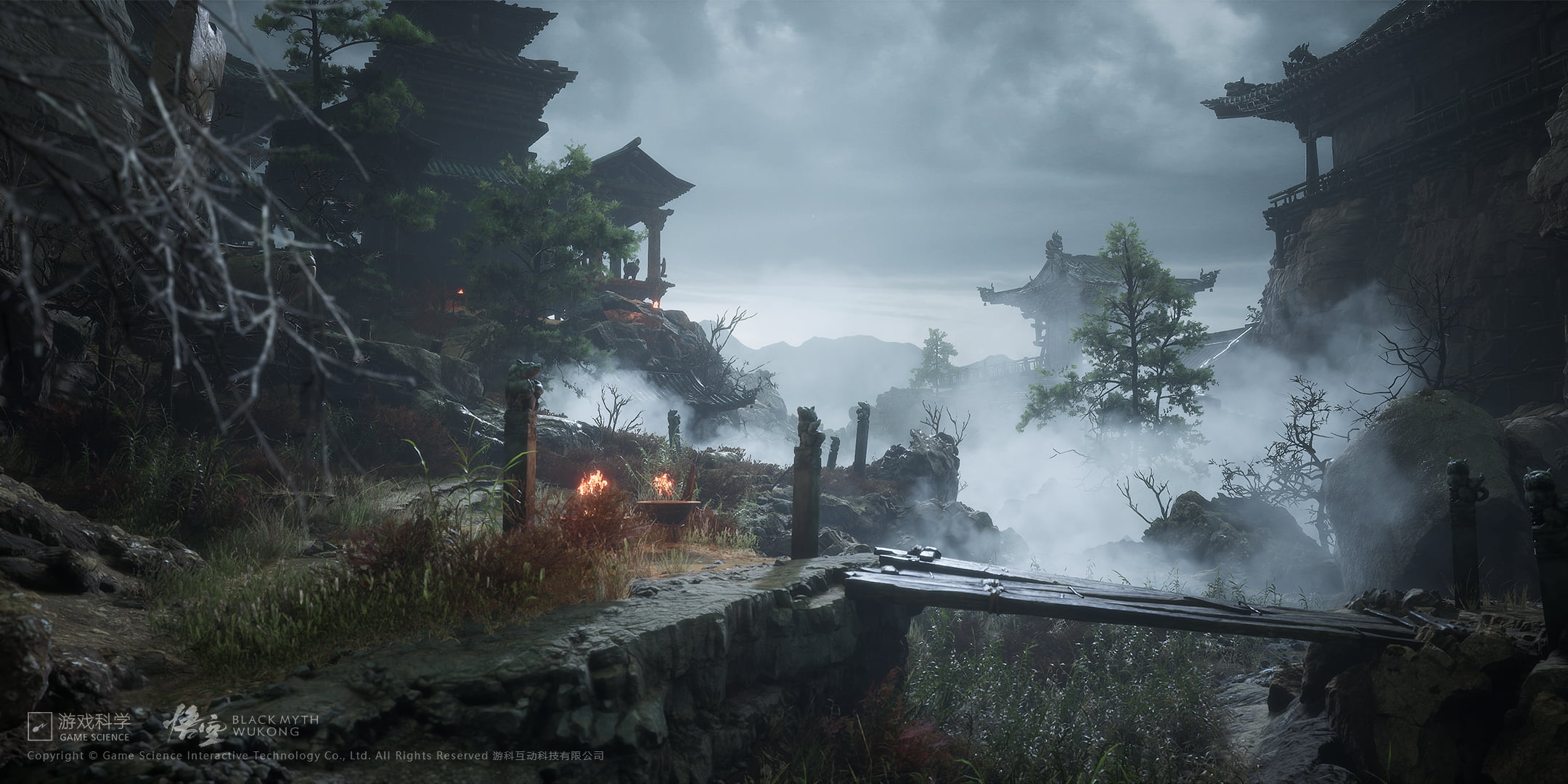 video game art, Black Myth: Wukong, 1080P, ruins, HD Wallpaper