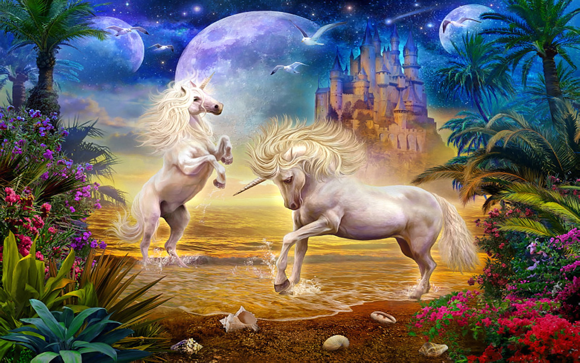 magic, fantasy, hd, myths, legends, unicorns, 1080P, HD Wallpaper