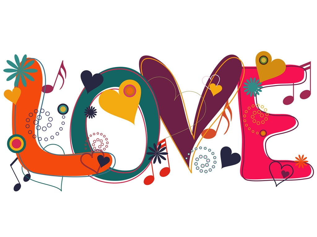 illustration, animal themes, multicolored, multi colored, animal, hippie, art and craft, animal representation, rock music, Love, heart shape, text, arts culture and entertainment, HD Wallpaper