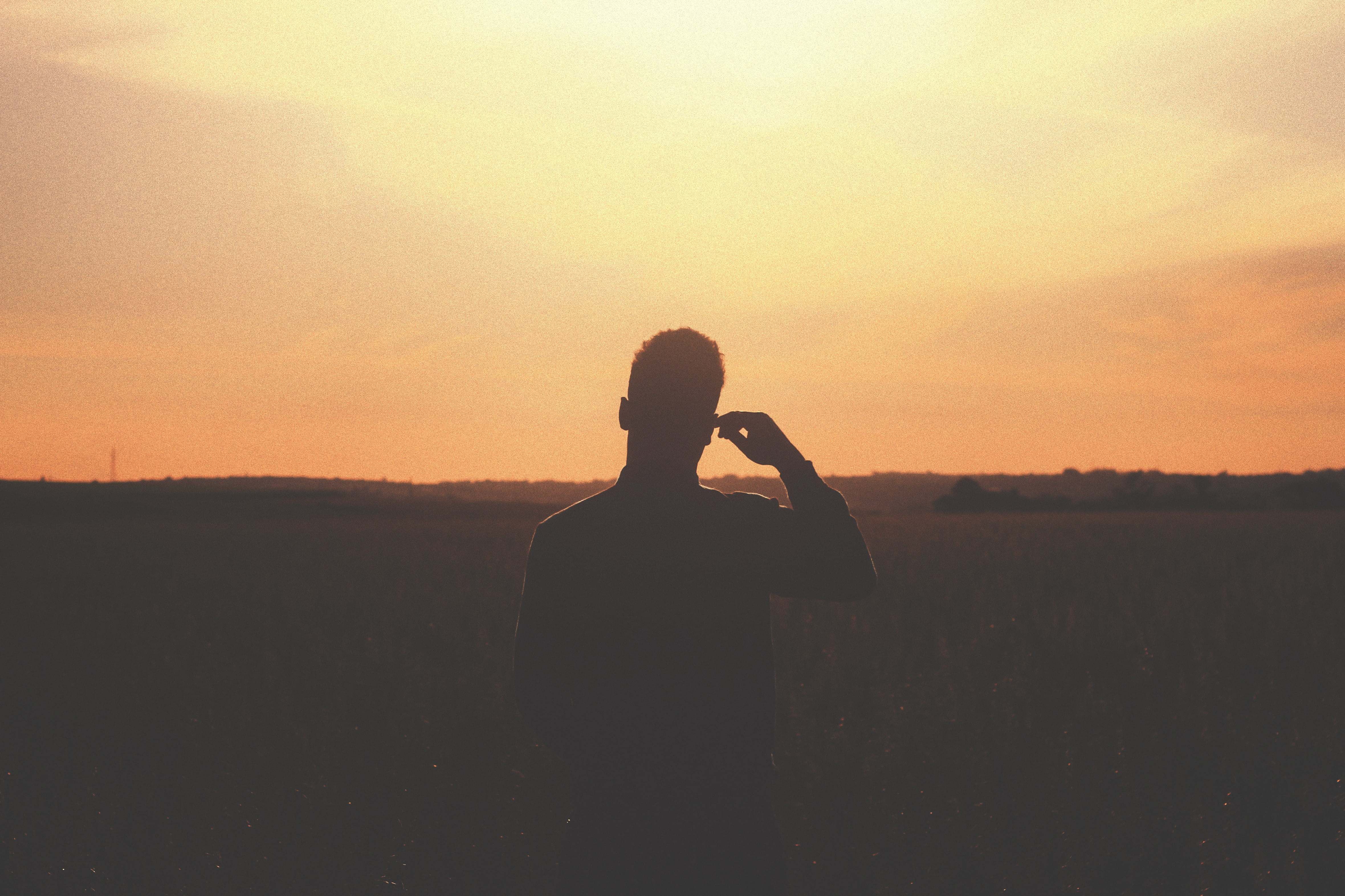 sky, scene, young Adult, field, one Person, women, real people, standing, hippie, rear view, hipster, sunlight, horizon, landscape, yellow, lifestyles, HD Wallpaper