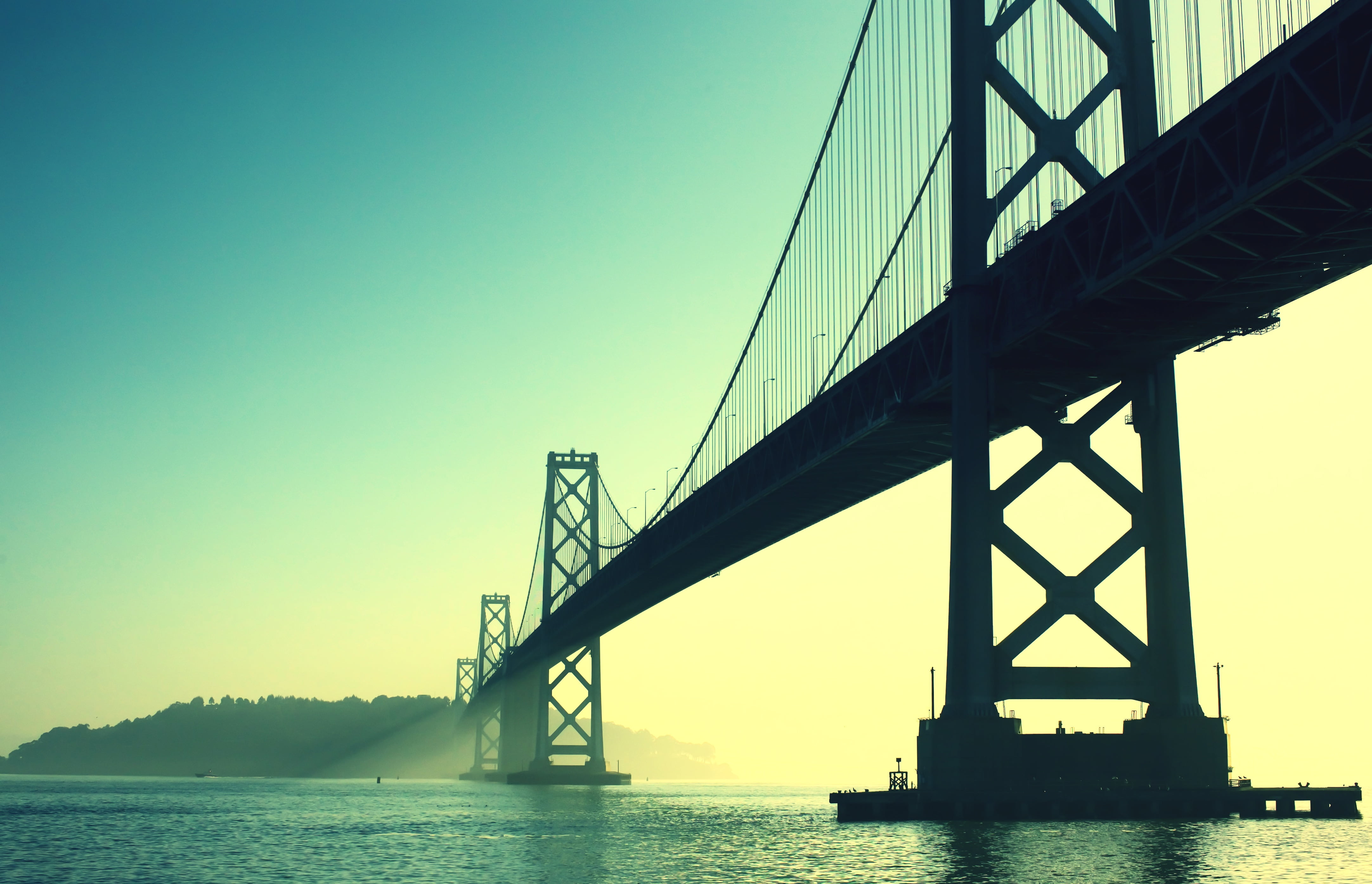 sunrise, 4K, Golden gate bridge, bridge, Bay Bridge, sunset, san Francisco County, Work, sillouette, San Francisco, golden, USA, Bridge  California, suspension Bridge, HD Wallpaper
