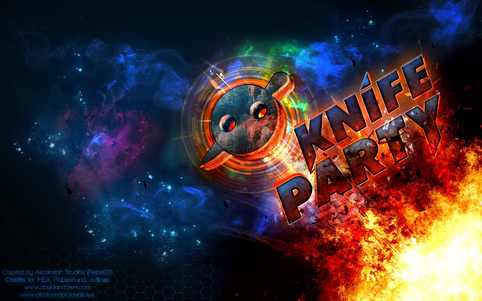 concepts, abstract, graphics, design, event, music, backgrounds, knife, illustration, glowing, circle, fire, burning, outdoors, night, long exposure, nature, HD Wallpaper
