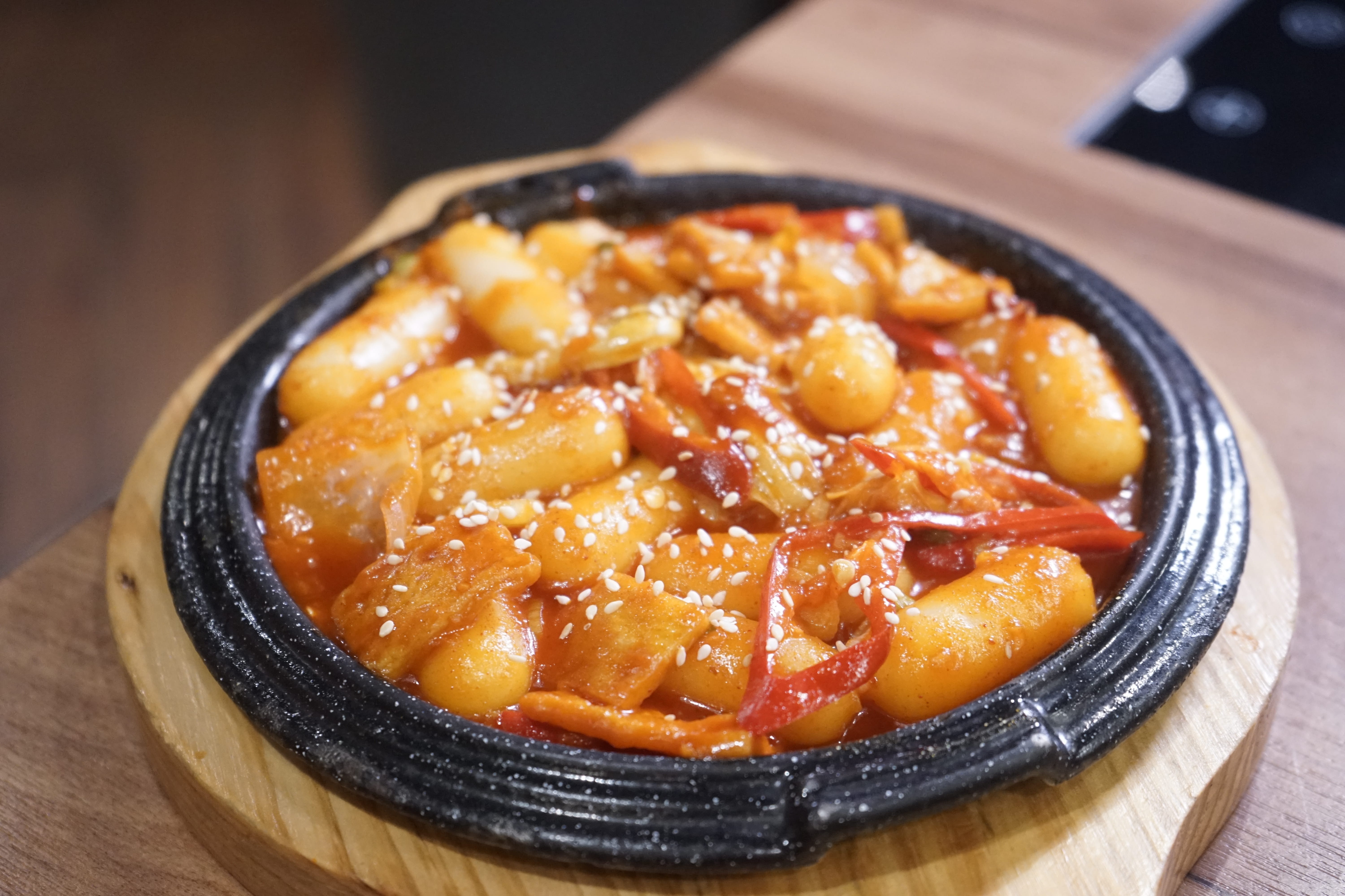 hot, wood - material, meat, spice, table, garnish, korean, simple, meal, cooked, healthy eating, close-up, dish, lunch, high angle view, noodles, focus on foreground, HD Wallpaper