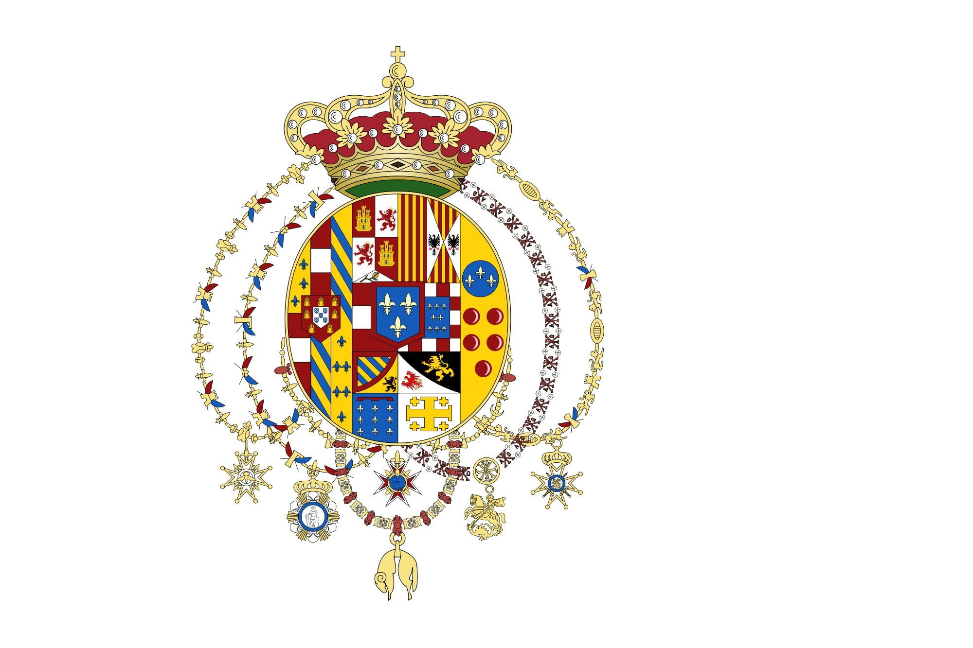 sicilies, kingdom, 1080P, 2000px flag, 1738 svg, HD Wallpaper