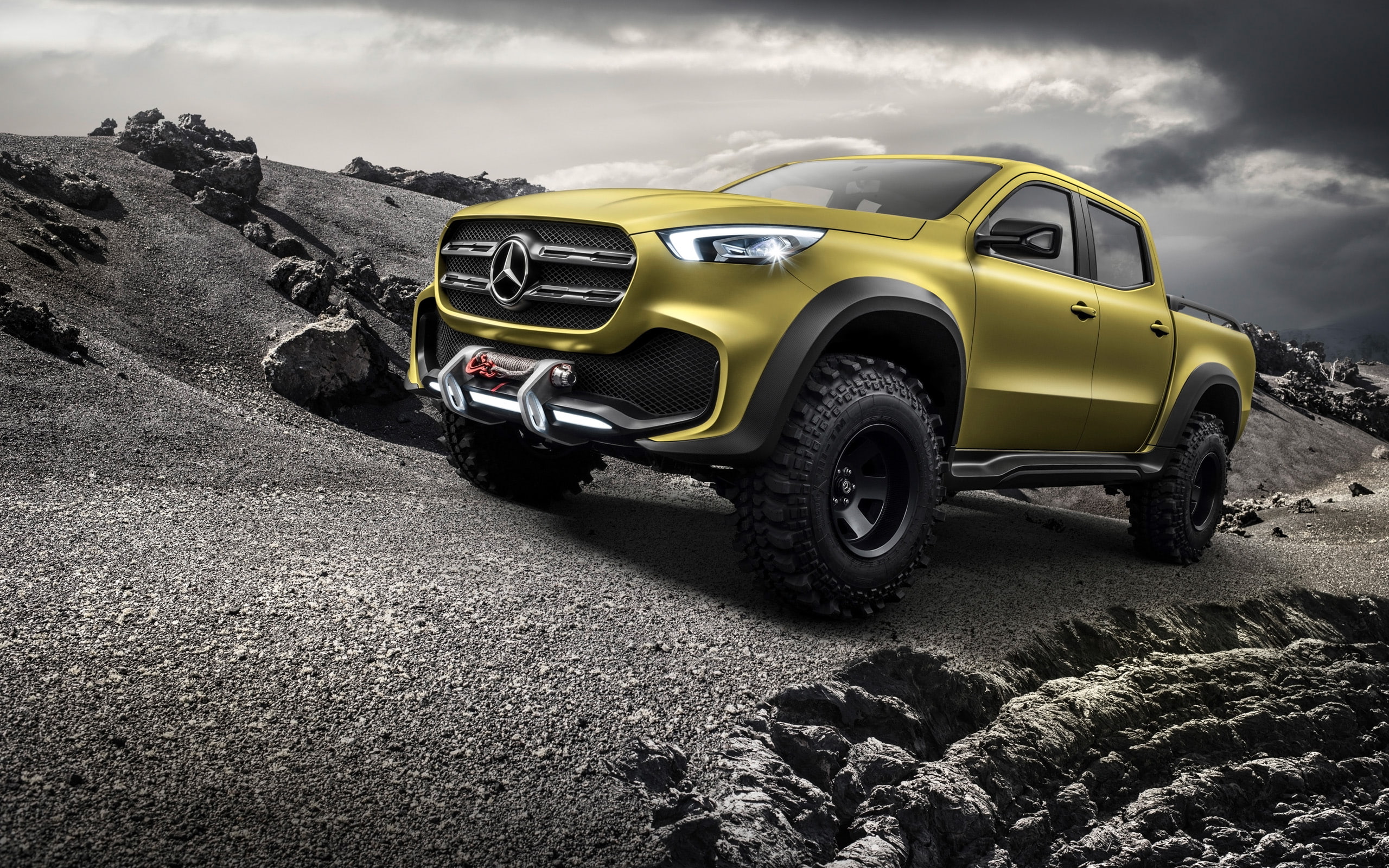 Benz, Pickup, x, Mercedes, Adventurer, Class, 2017, 2K, Concept, HD Wallpaper