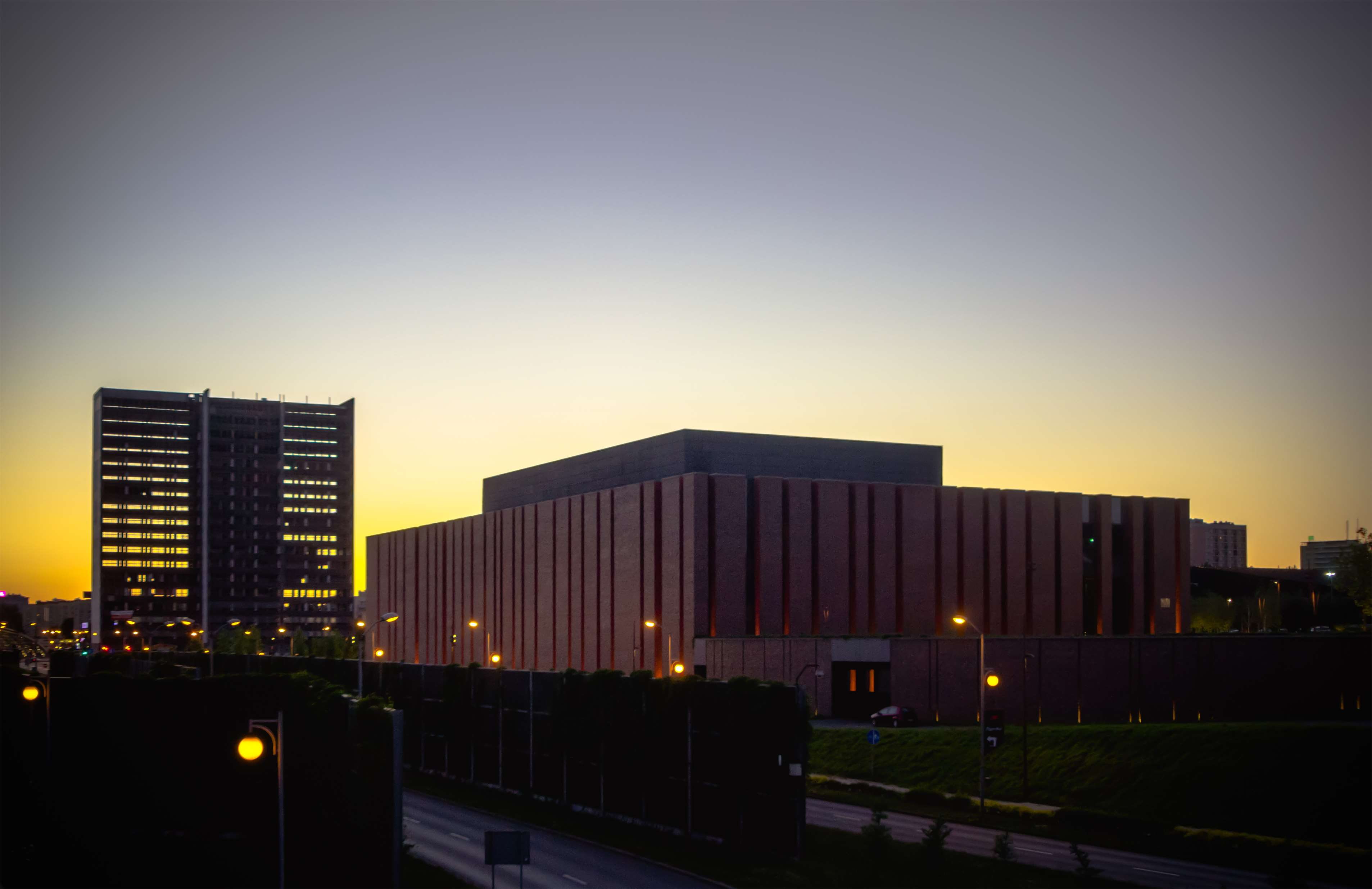 built structure, office building exterior, illuminated, building exterior, no people, nature, silesia, financial district, cityscape, nospr, landscape, HD Wallpaper