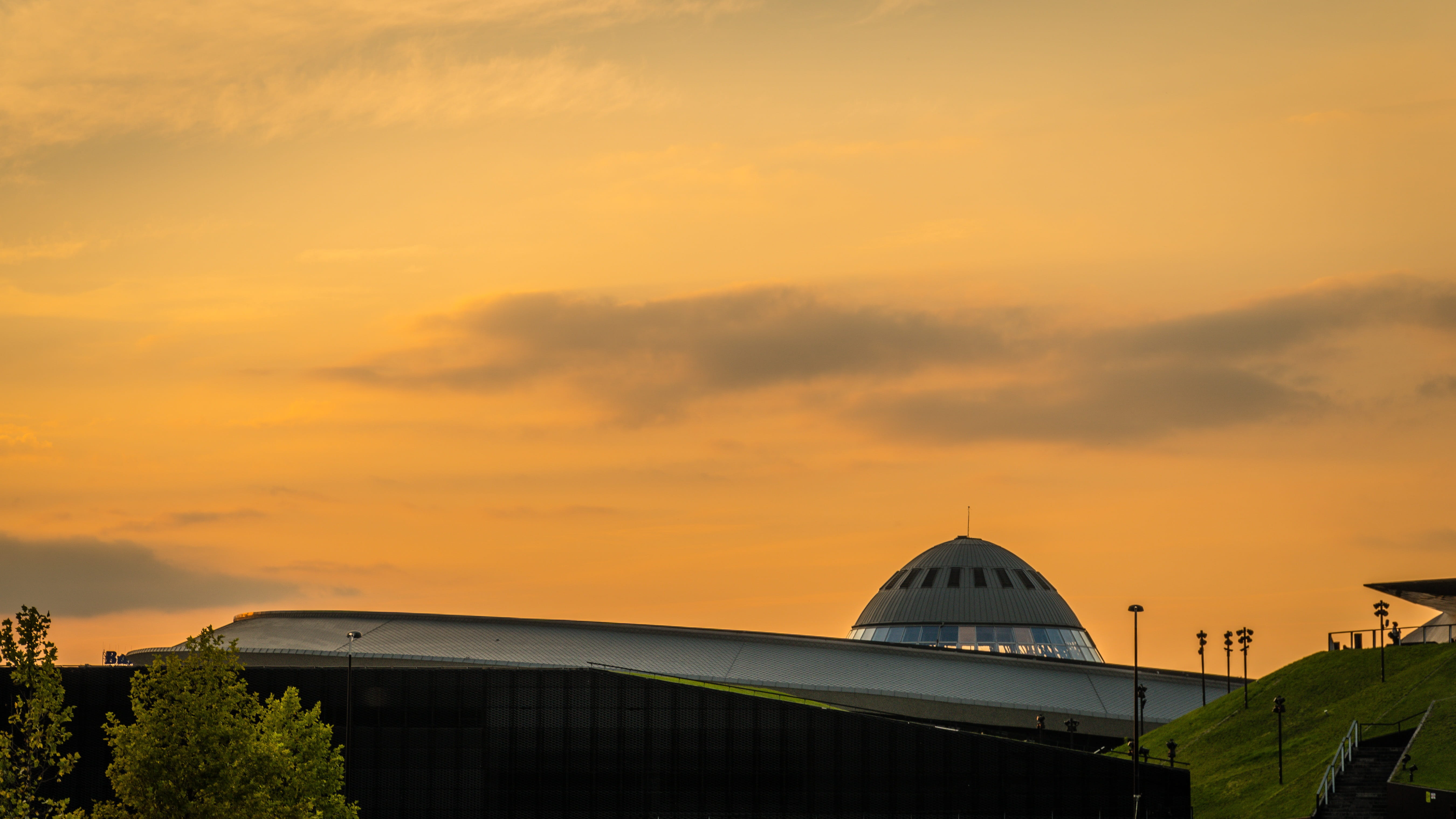 belief, poland, travel, no people, built structure, tourism, sunset, religion, sun, nature, city, architecture, place of worship, dome, building exterior, HD Wallpaper