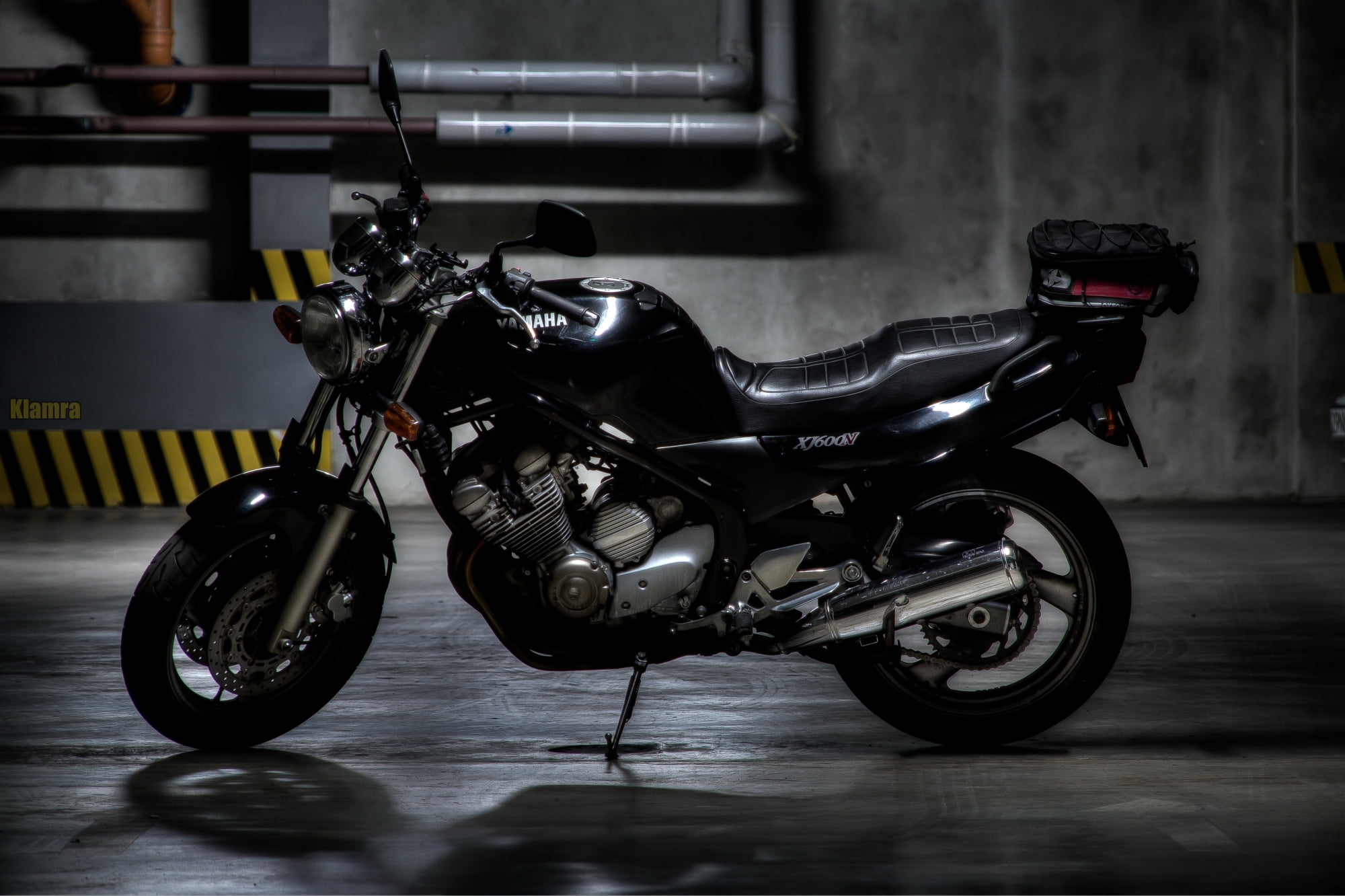 Poland, Yamaha, parking garage, motorcycle, Katowice, 1080P, HD Wallpaper