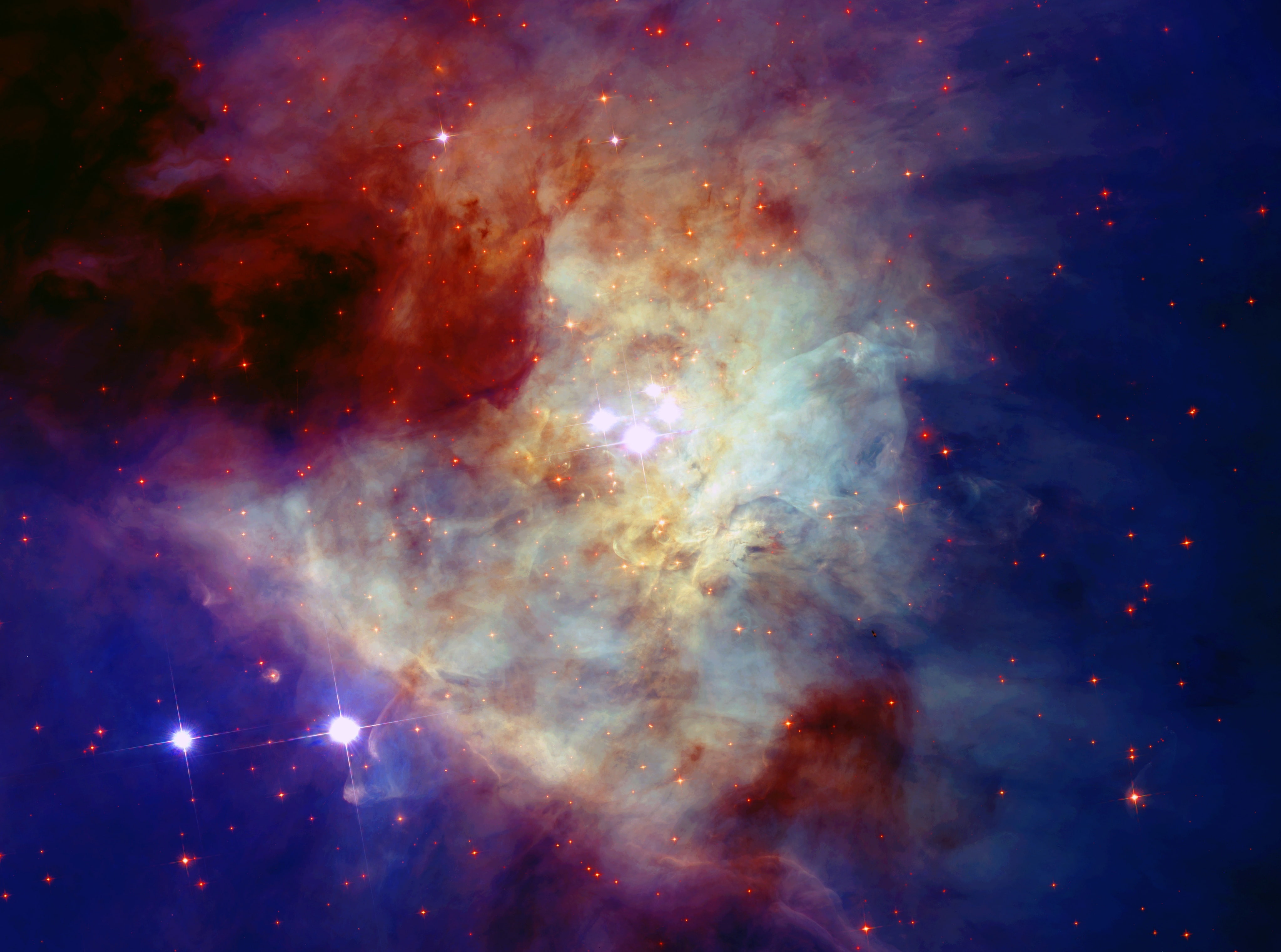 luminosity, mystery, satellite view, sky, beauty in nature, outdoors, Kleinmann-Low Nebula, Orion, illustration, constellation, Nasa, 4K, Nebula, night, HD Wallpaper