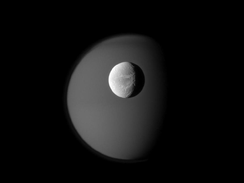 space, image, titan, 480P, art, Moons, hd, Cassini, dione, Saturn, HD Wallpaper