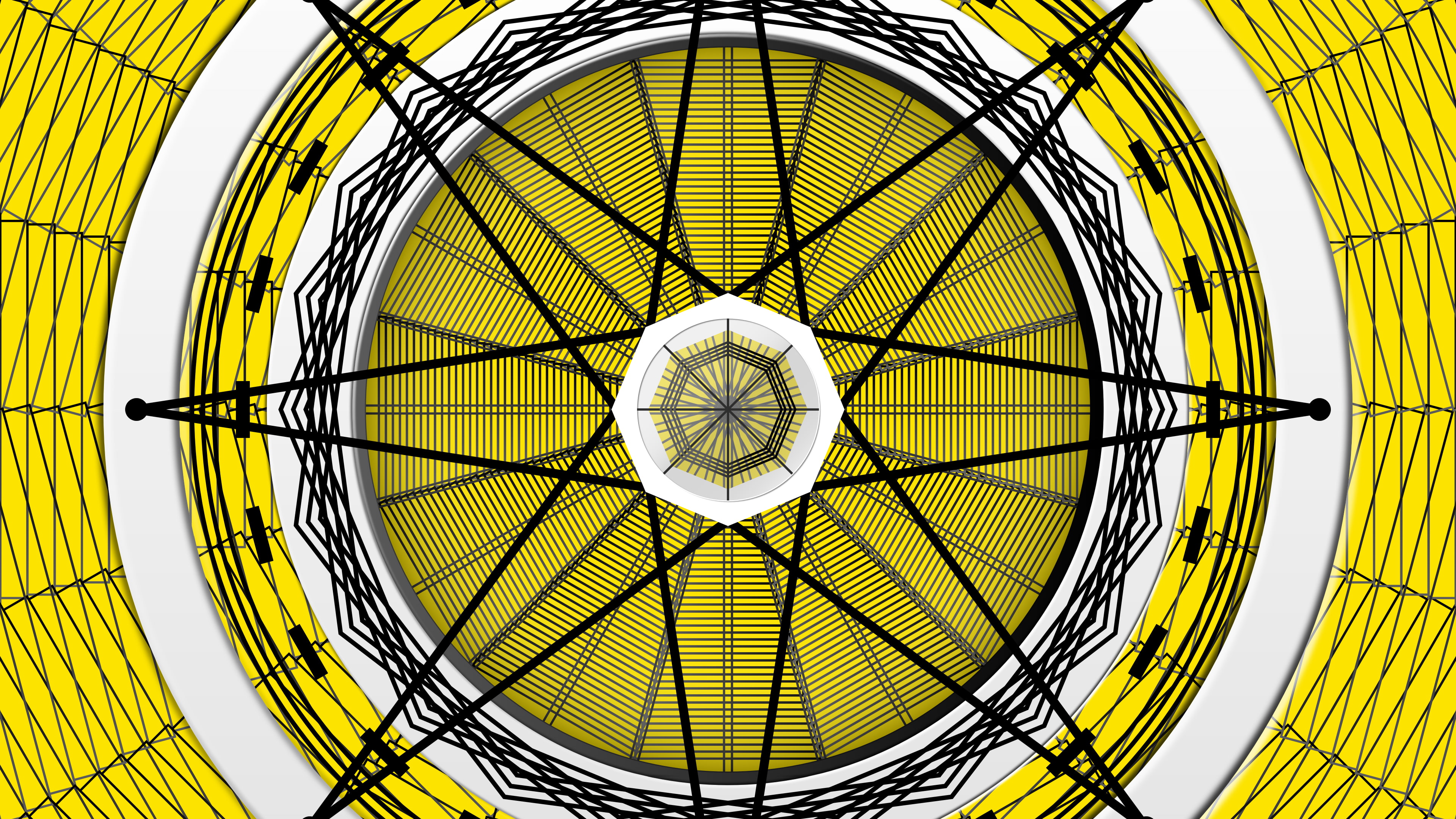 directly below, metal, close-up, art and craft, full frame, backgrounds, circle, design, geometric shape, no people, indoors, simple, shape, fan, built structure, HD Wallpaper