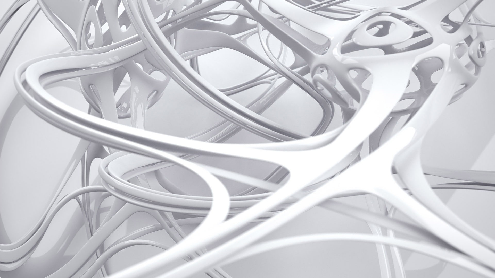 indoors, digital art, high angle view, white background, metal, still life, cable, white color, Photoshop, pattern, complexity, tangled, no people, shapes, HD Wallpaper