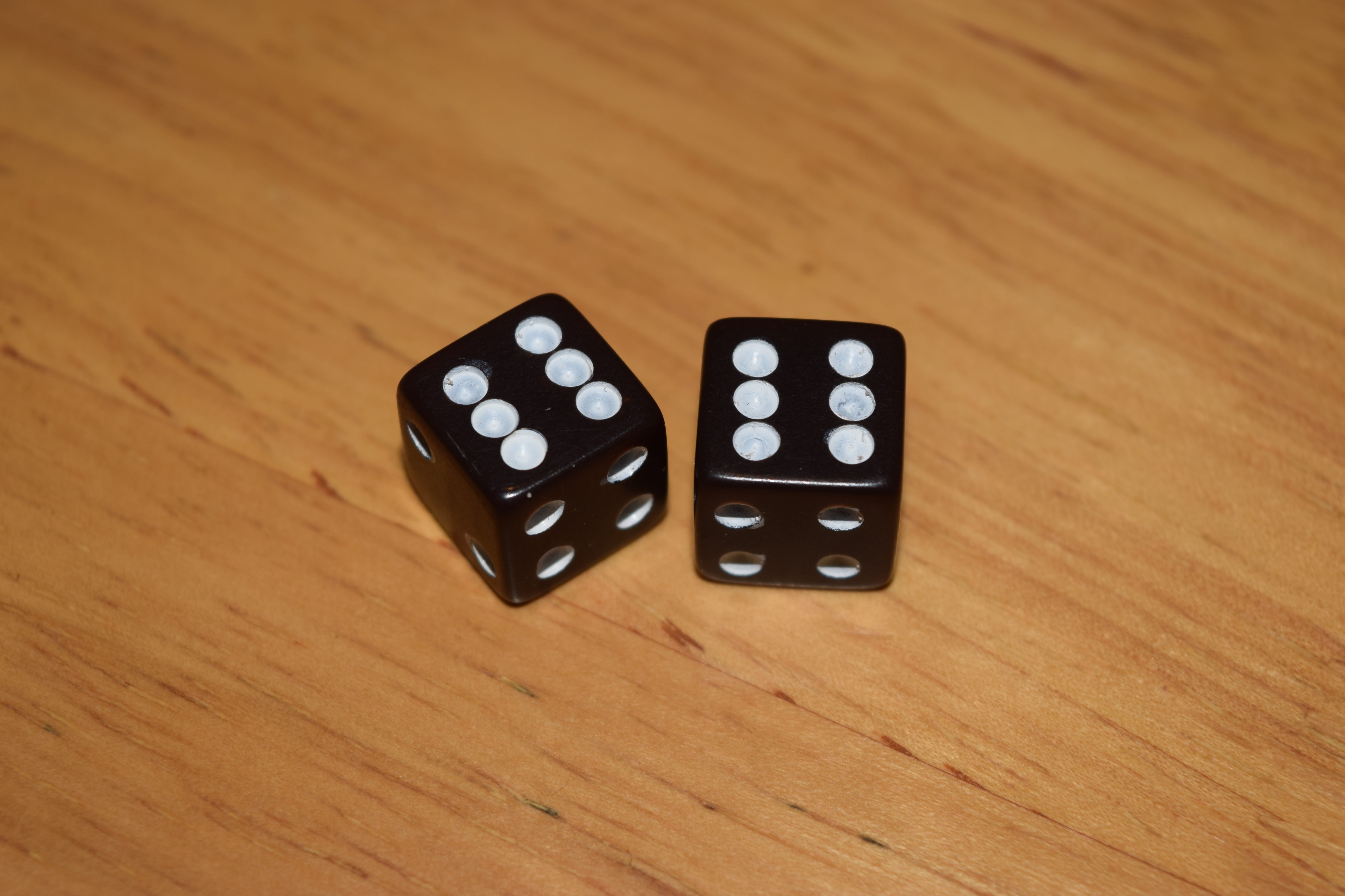 two objects, Dice, polyhedral, playing, arts culture and entertainment, Roll, cube shape, number, table, twelve, pattern, leisure games, relaxation, die, HD Wallpaper