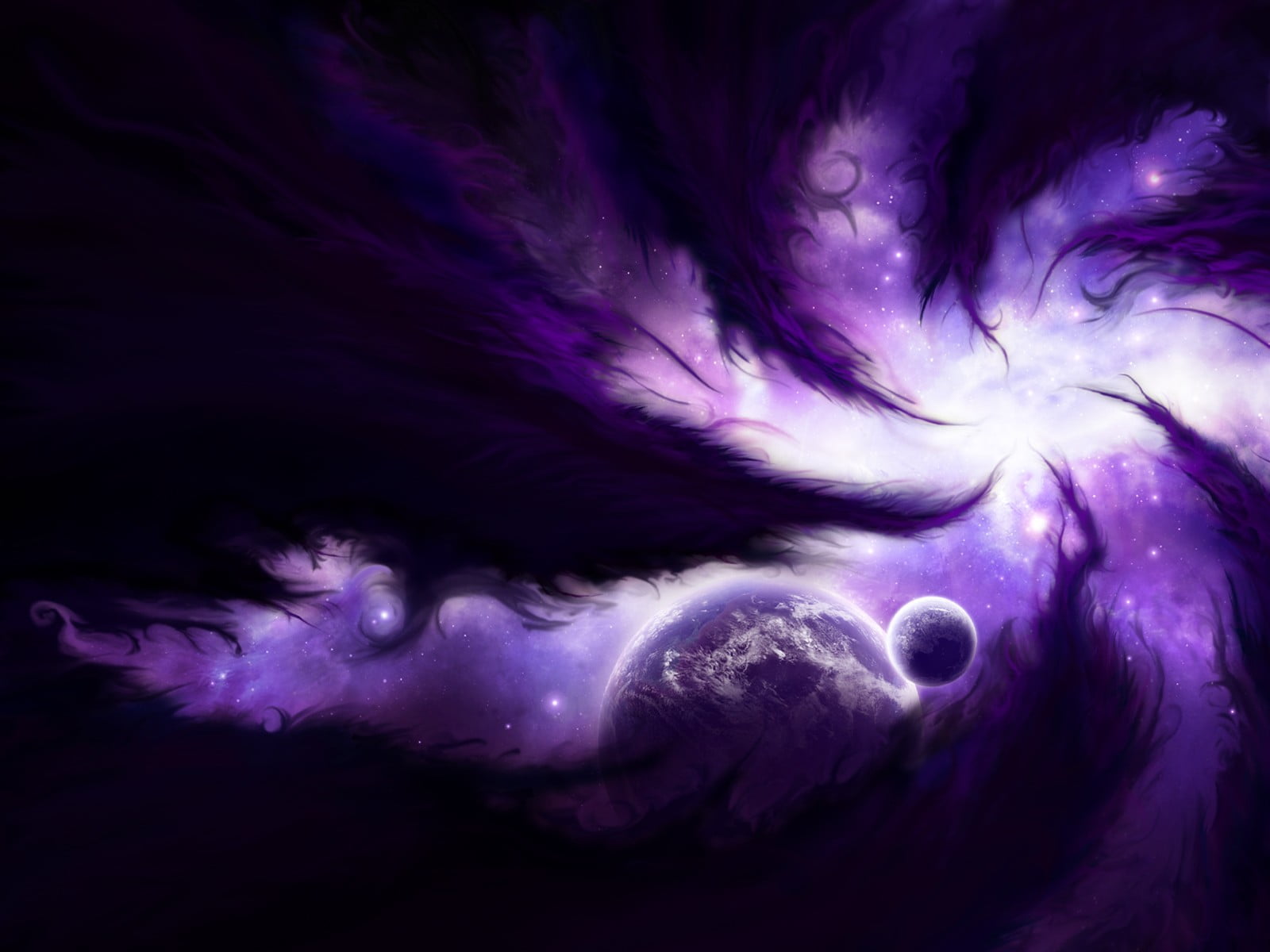 black, fantasy, creativity, smoke - physical structure, power in nature, inspiration, 720P, backgrounds, flowing, space, surreal, nebula, swirl, space art, HD Wallpaper