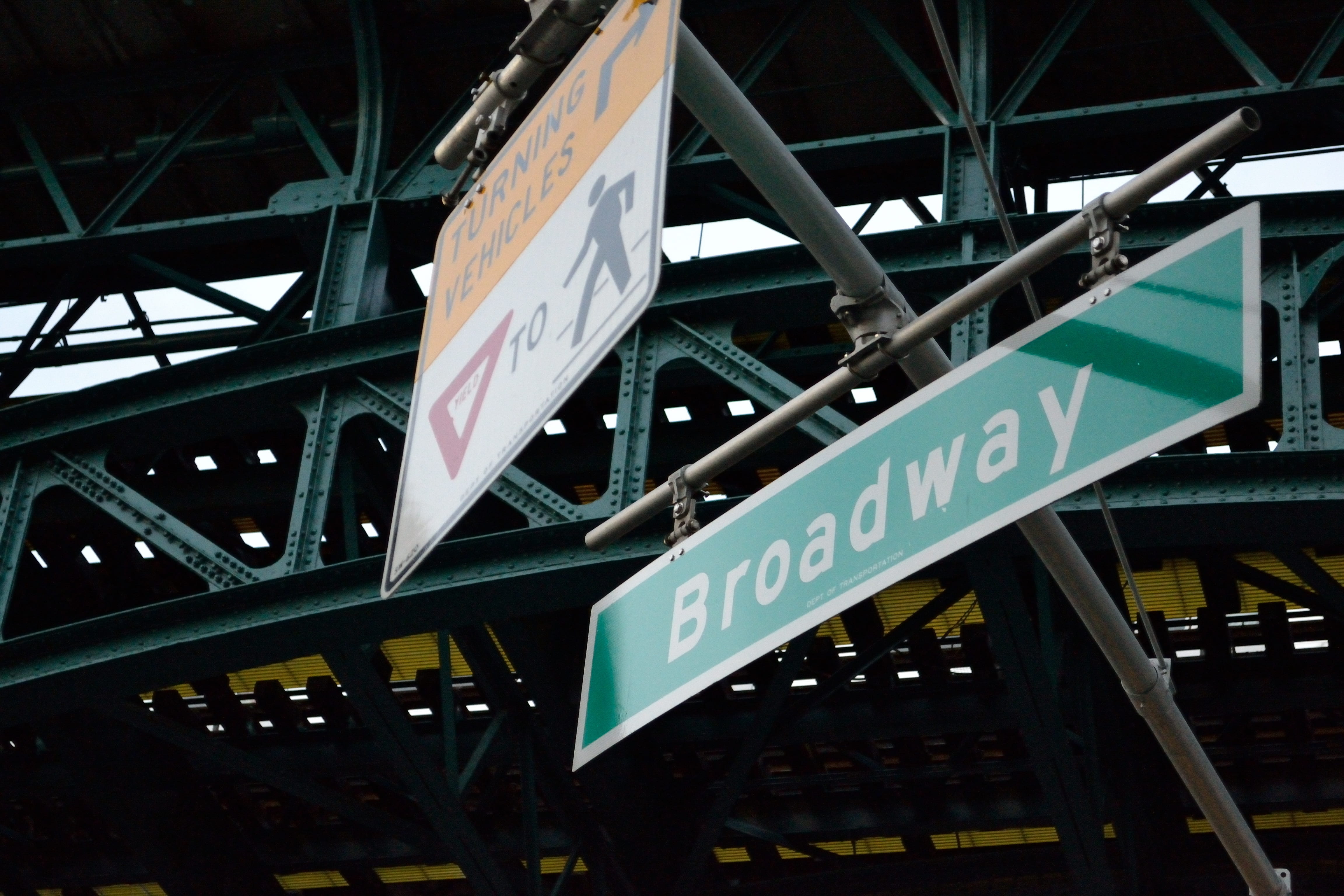 low angle view, manhattan, capital letter, information sign, blvd, built structure, guidance, uptown, street, drive, broadway, new york, car, map, way, HD Wallpaper