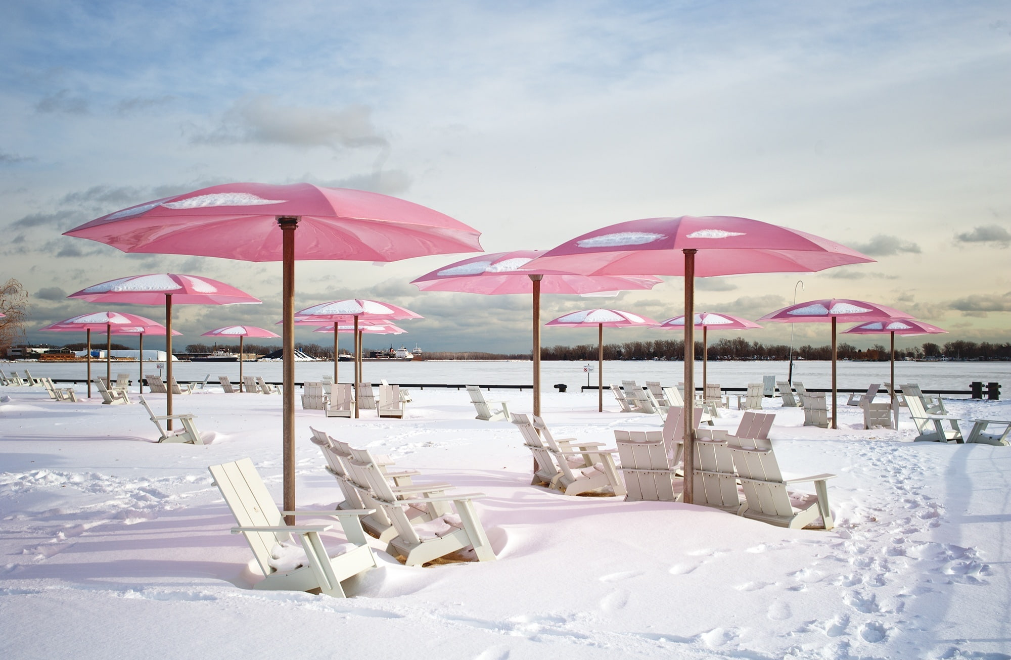required, reservations, no people, Ontario, tranquility, beauty in nature, cold temperature, day, snowcapped mountain, tranquil scene, nature, beach umbrella, HD Wallpaper
