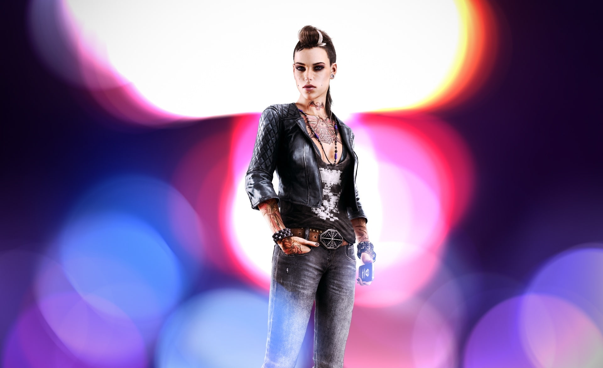 women, adult, clara, standing, black, beautiful woman, hair, illustration, indoors, 1080P, wearing, woman, jacket, young women, digital composite, portrait, HD Wallpaper