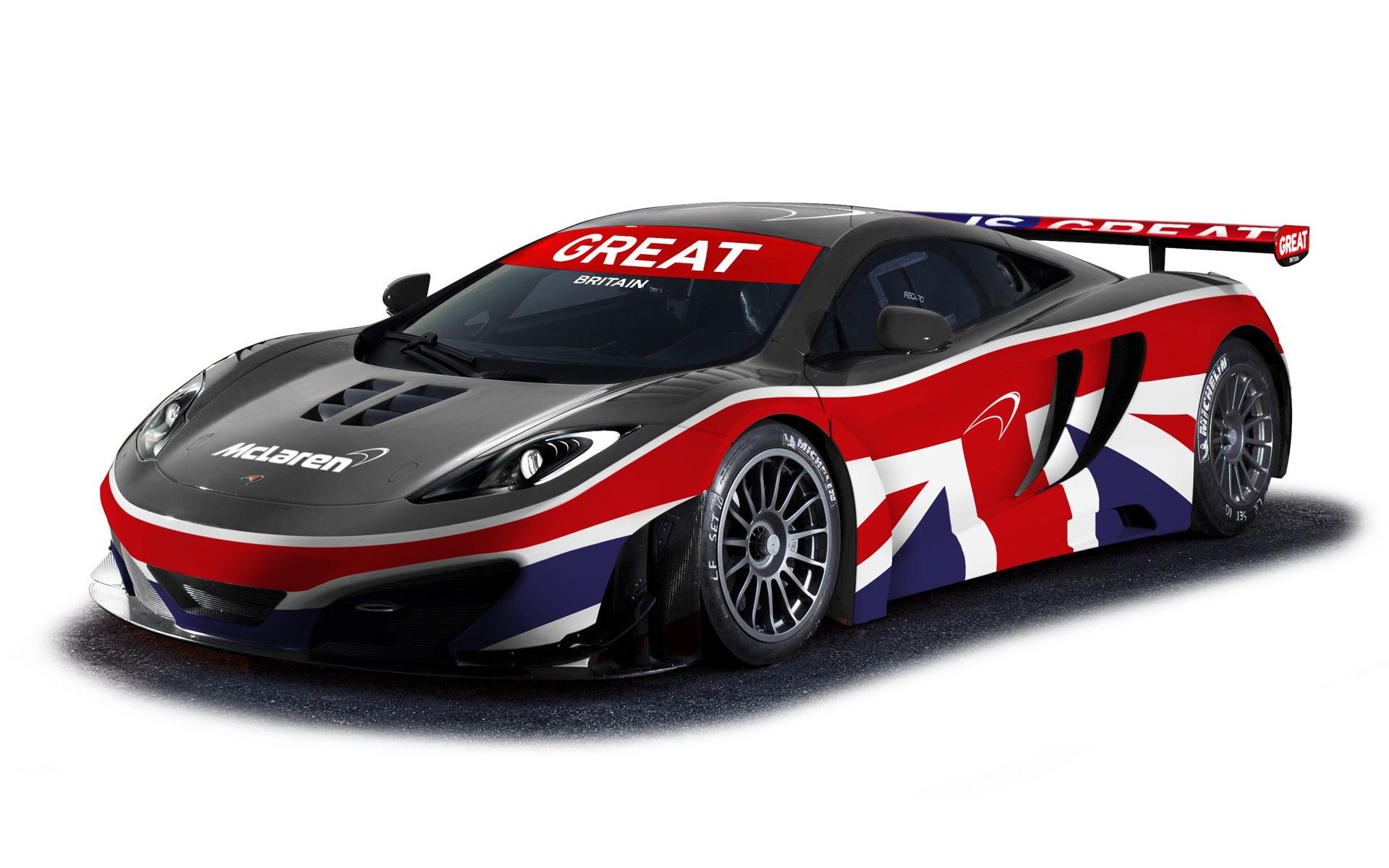 u, white, race, flag, enhanced, studio, black, mclaren, themed, c, cars, car, 2013, mp, 1080P, blue, red, k, HD Wallpaper