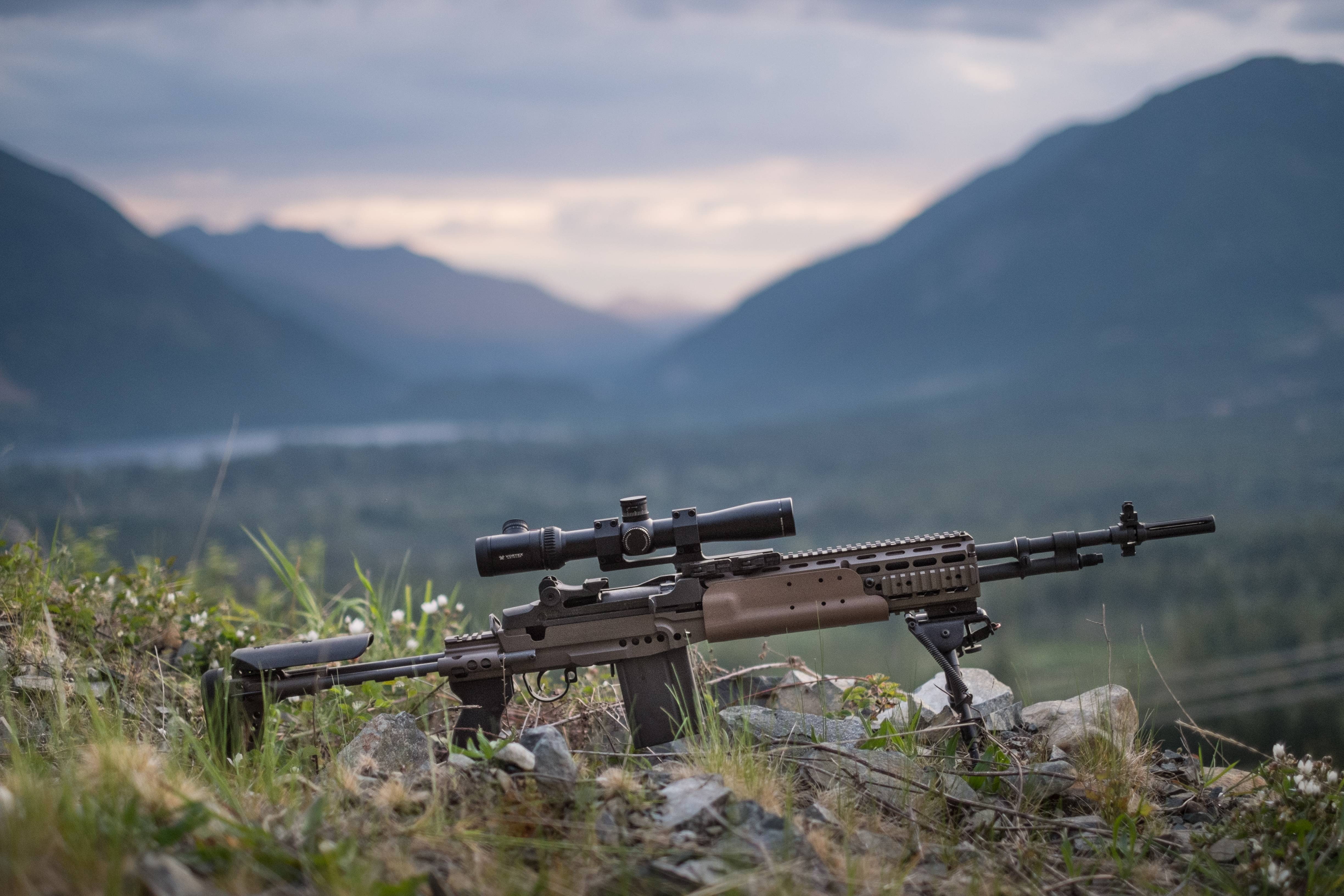 4K, weapons, Mk 14, Enhanced, rifle, automatic, HD Wallpaper