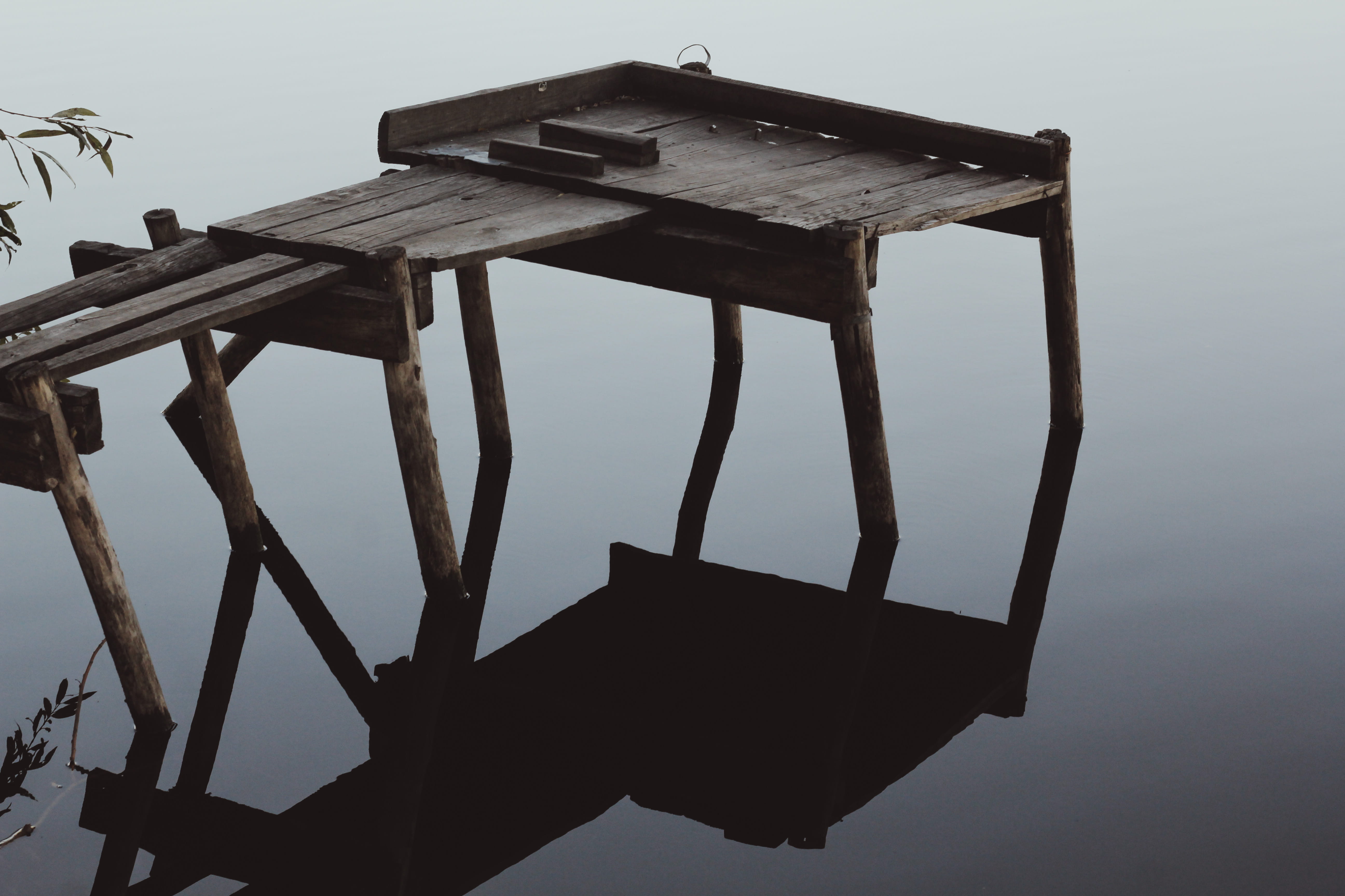 water, furniture, table, sumy, bridge, wood - material, plywood, waterfront, brown, nature, wood, porch, metal, ukraine, dock, old, low angle view, focus on foreground, HD Wallpaper