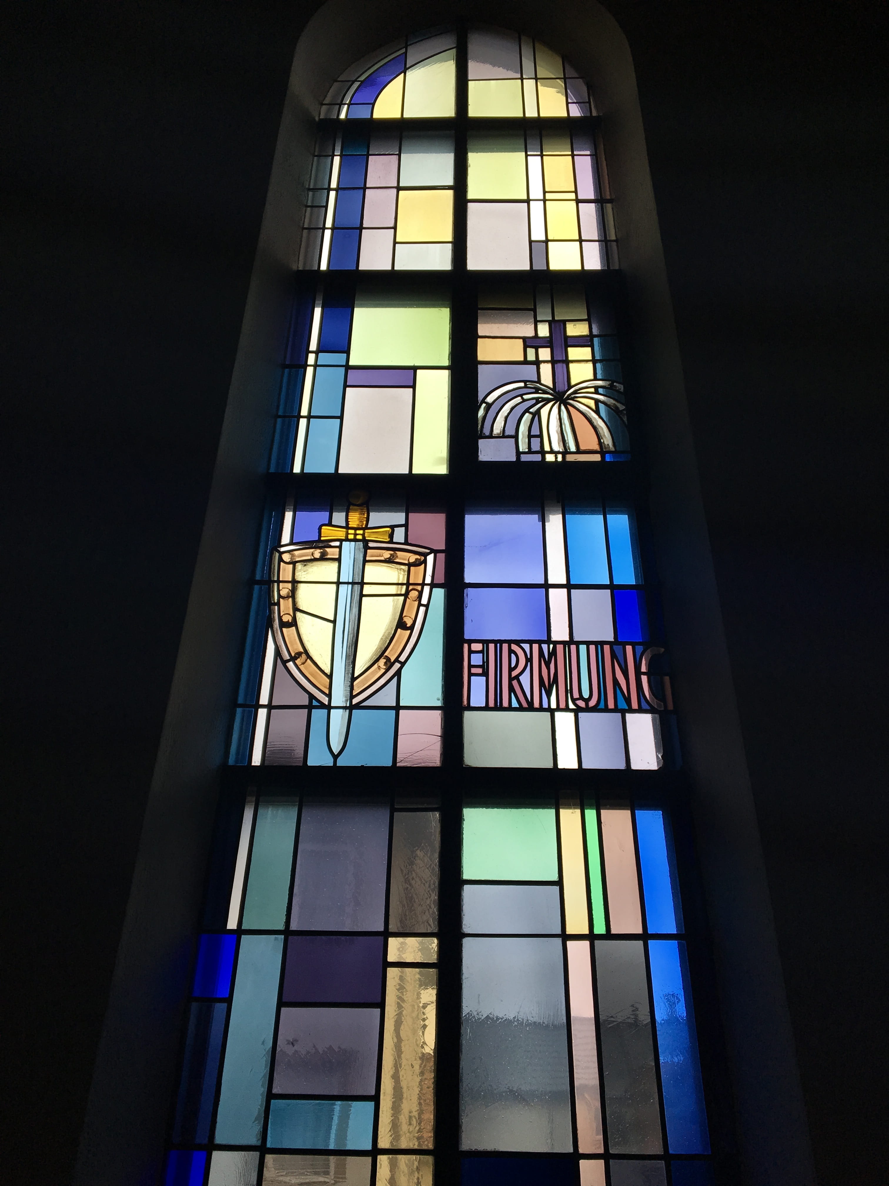 low angle view, glass - material, architecture, day, black, Pattern, glass, blue, built structure, window, bible, ceiling, belief, 4K, Church, building, Phone HD Wallpaper
