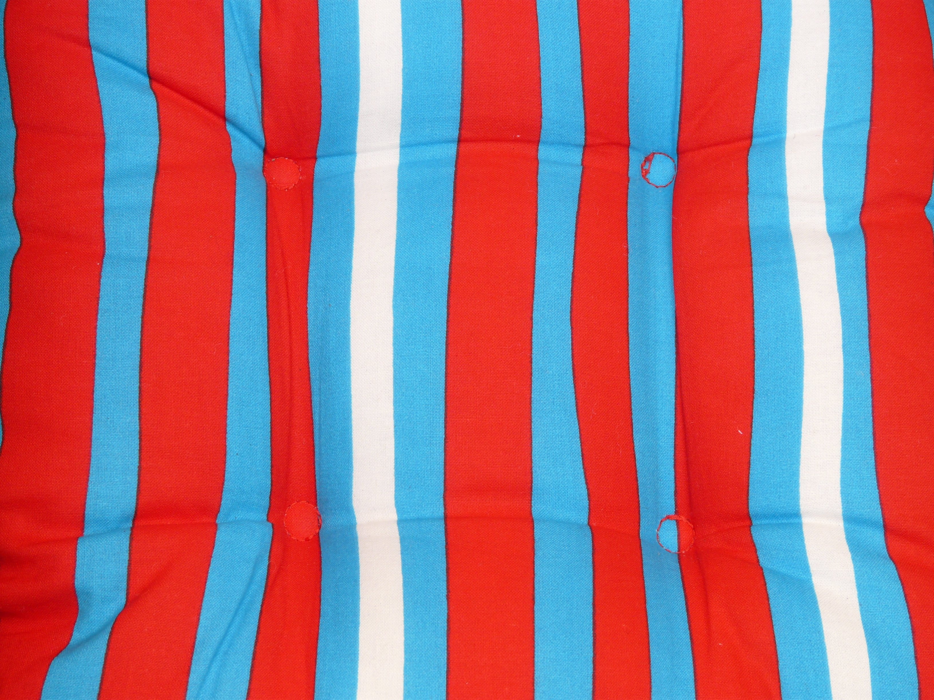 sit, Bench, textile, blue, white, no people, 2K, stripes, white color, pillowcase, seat cushions, Seat, full frame, side by side, backgrounds, striped, HD Wallpaper