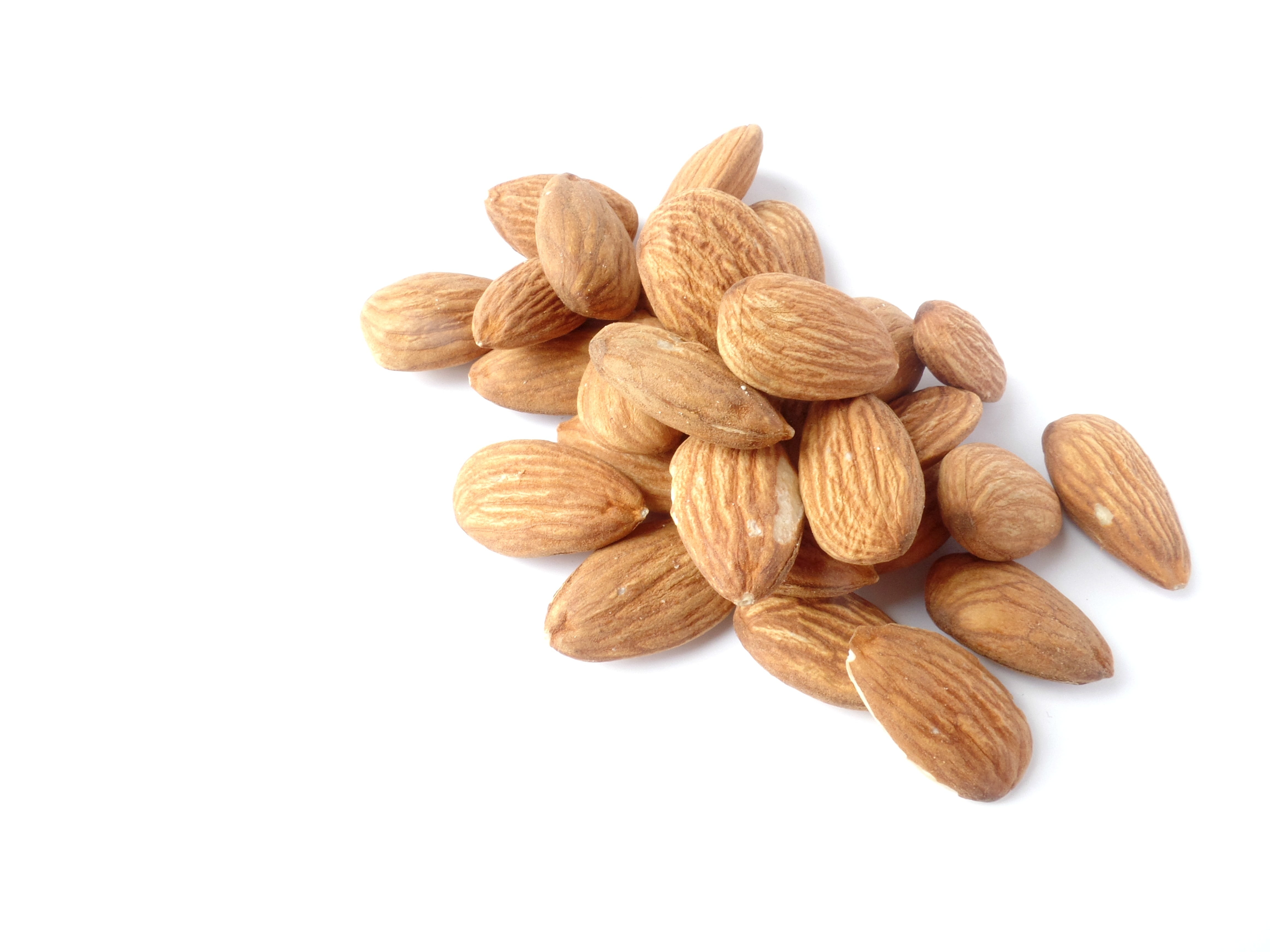 eat, nibble, almonds, cut out, brown, copy space, nuts, nut, trail mix, food, 4K, no people, delicious, close-up, vegetarian food, wellbeing, still life, HD Wallpaper