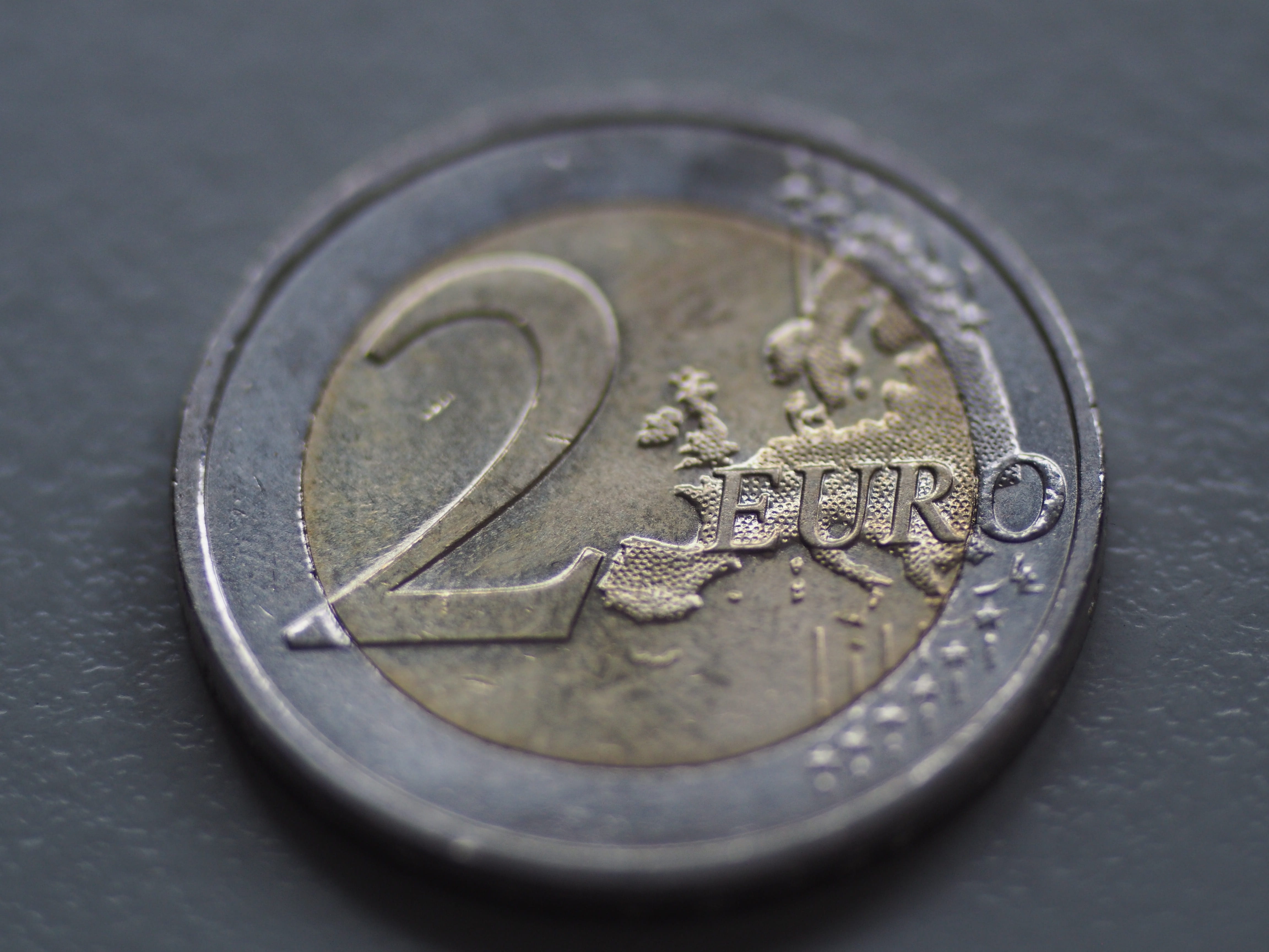 selective focus, no people, europe, geometric shape, metal, metal money, specie, close-up, indoors, currency, save, € coin, euro coin, 4K, coin, savings, HD Wallpaper