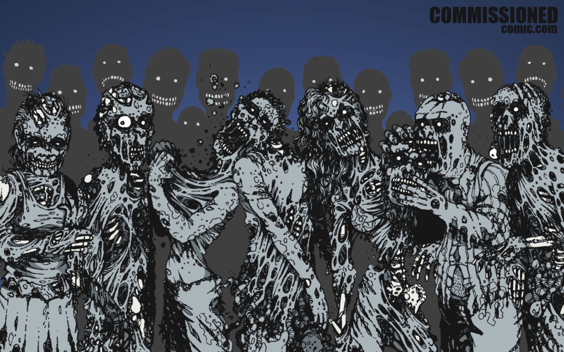 Comics, Zombie, Horror, Evil, Commissioned, 1080P, Dark, HD Wallpaper