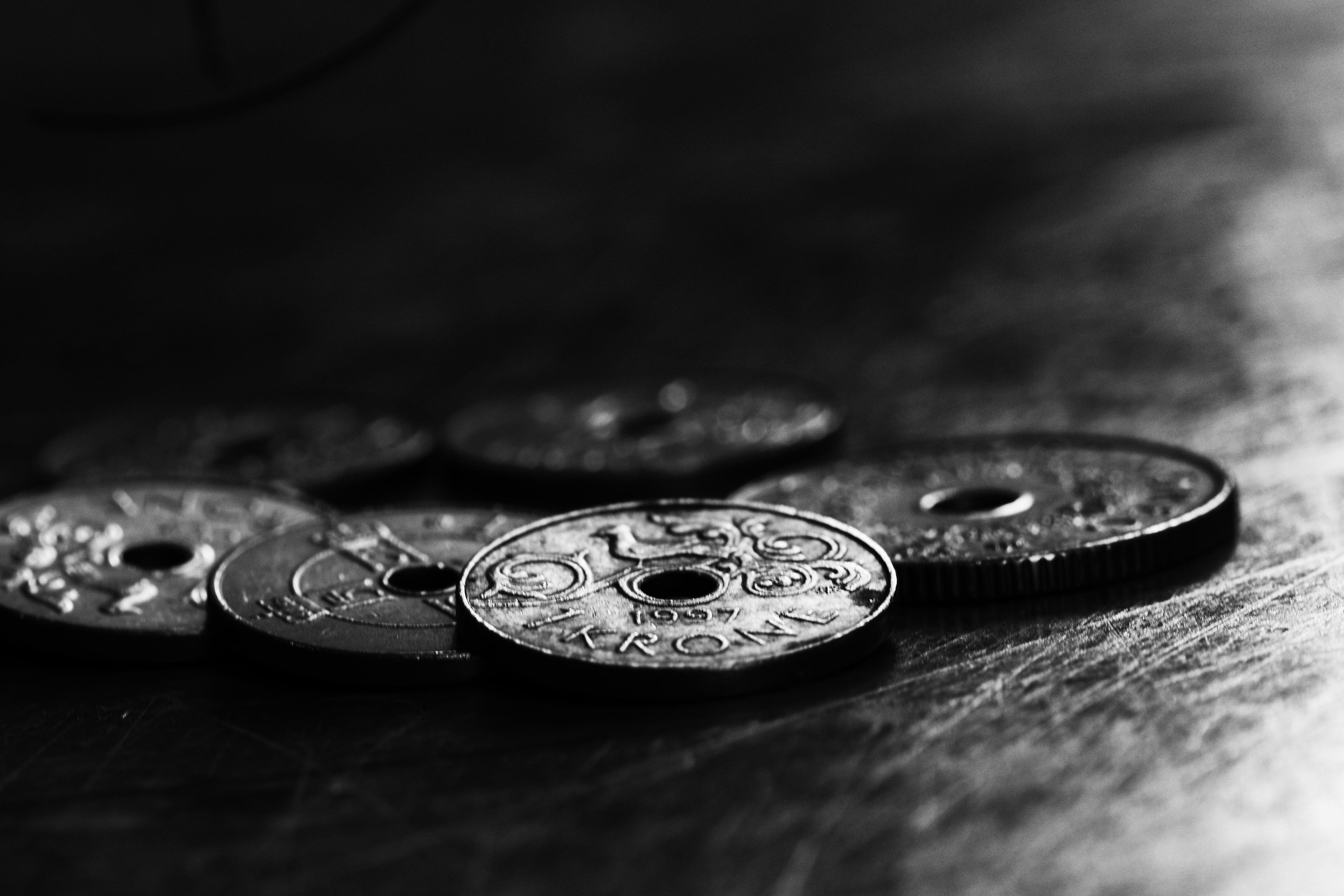 antique, no people, retro styled, norwegian, ornate, 5K, jewelry, pocket money, coins, selective focus, economy, ancient, coin, close-up, silver colored, HD Wallpaper