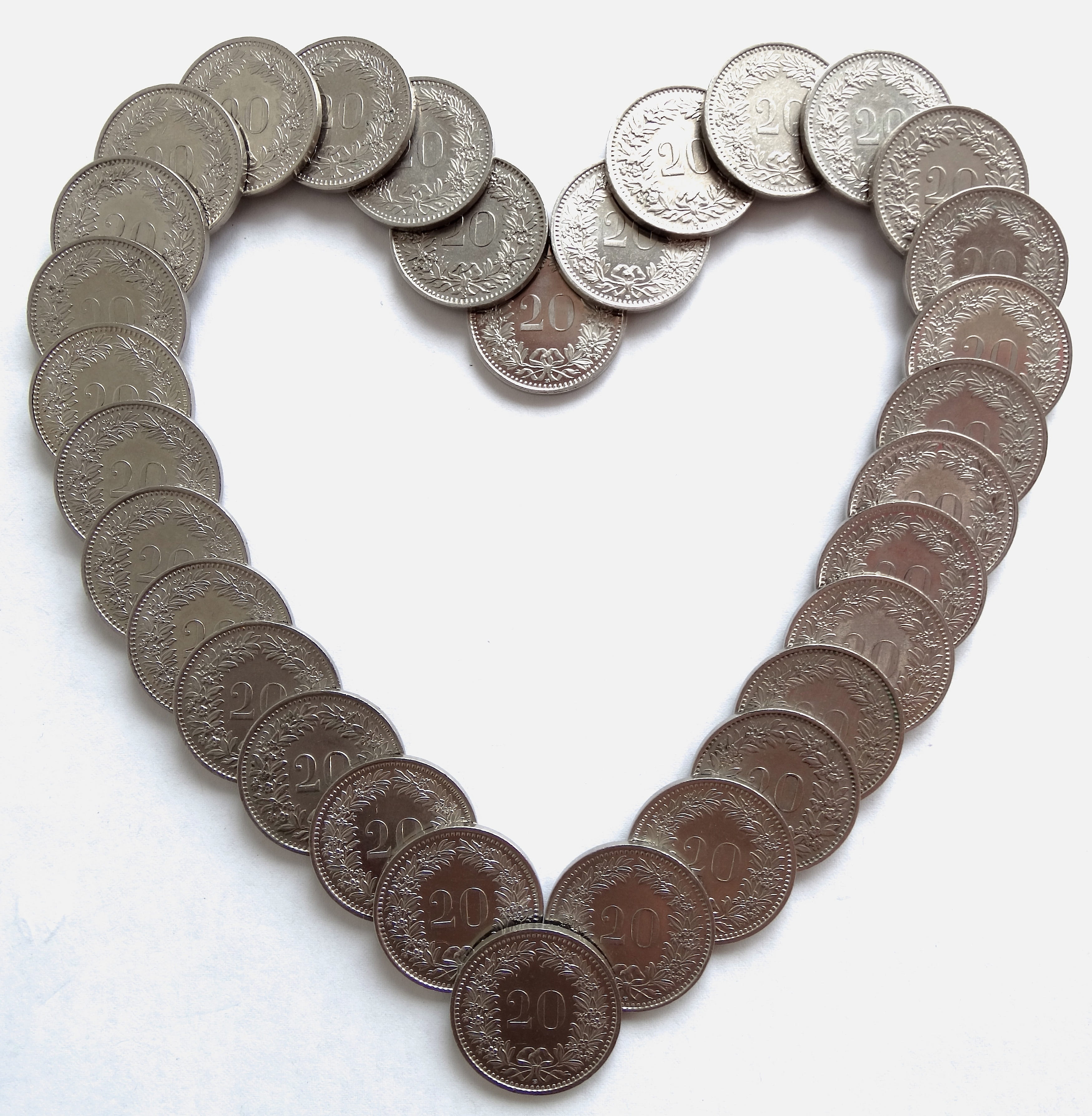 pay, shiny, bracelet, cut out, heart Shape, necklace, fashion, arranged, white Background, round, coins, collection, design, positive emotion, backgrounds, Phone HD Wallpaper