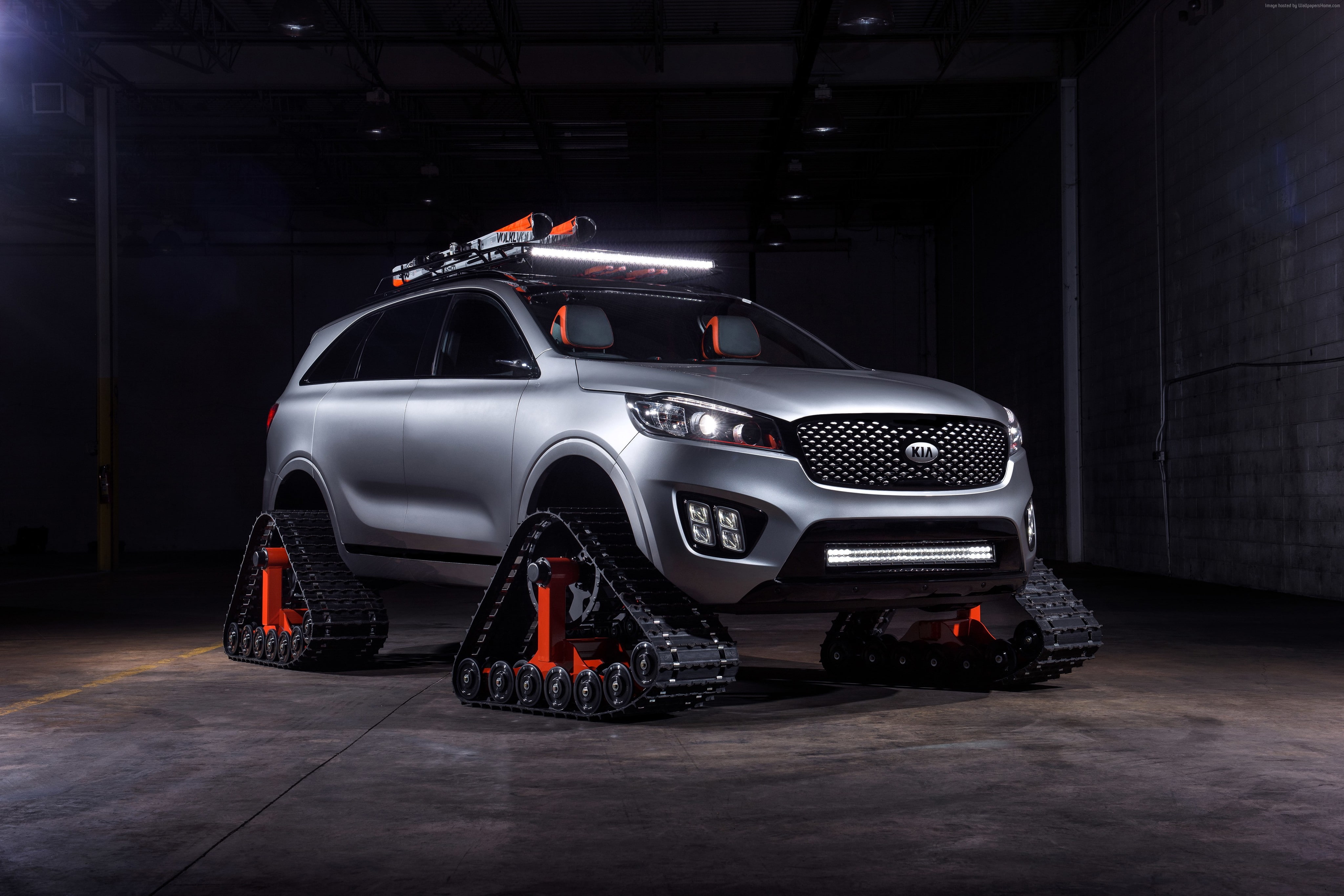 mode of transportation, SEMA 2016, safety, stationary, people, illuminated, built structure, automobile industry, architecture, Kia Sorento Sky Gondola, HD Wallpaper
