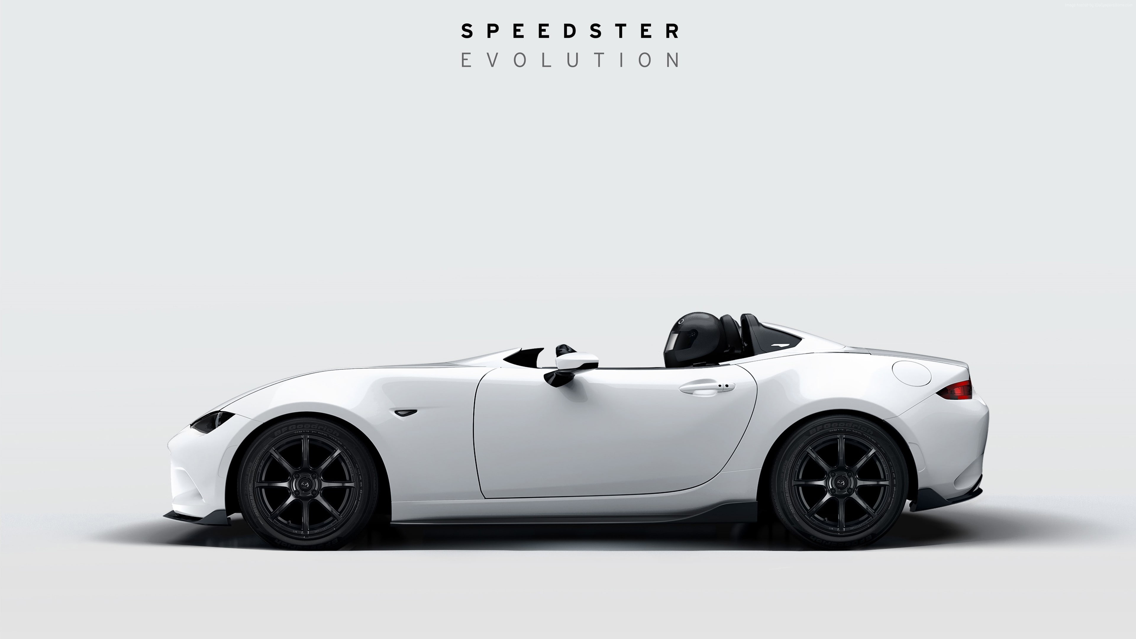 supercar, convertible, Mazda MX-5 Speedster Evolution, no people, copy space, studio shot, transportation, car, motor vehicle, text, luxury, mode of transportation, HD Wallpaper