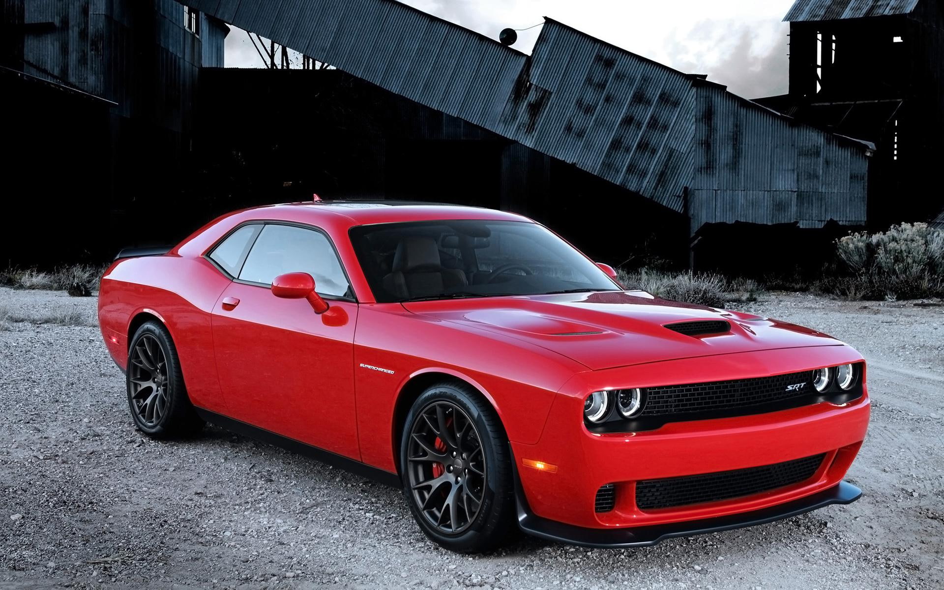 1080P, dodge, 2015, challenger, coupe, cars, red, srt, HD Wallpaper