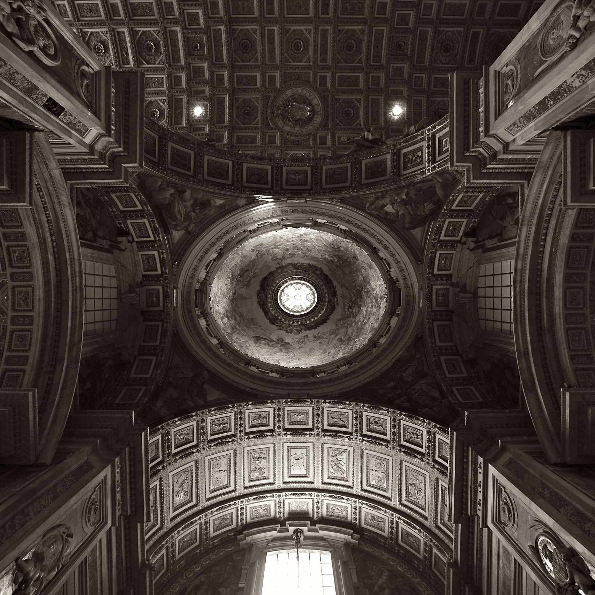 history, nikonafnikkor14mmf/2.8ded, circle, low angle view, dome, pietro, papale, design, vaticano, nikon, romeitaly, building, no people, italy, cupola, HD Wallpaper