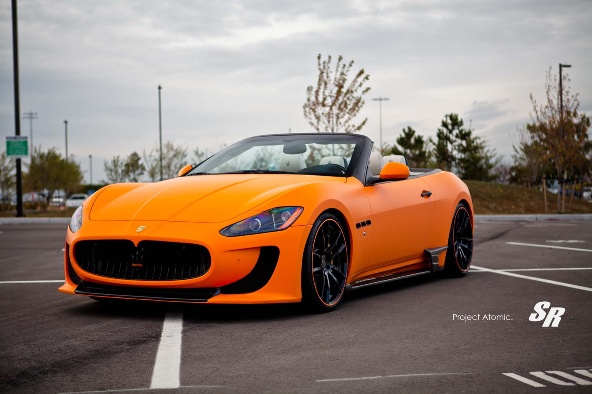 Convertible, SR Auto Group, 1080P, orange, Atomic, Maserati, V-8, Gran Turismo, HD Wallpaper
