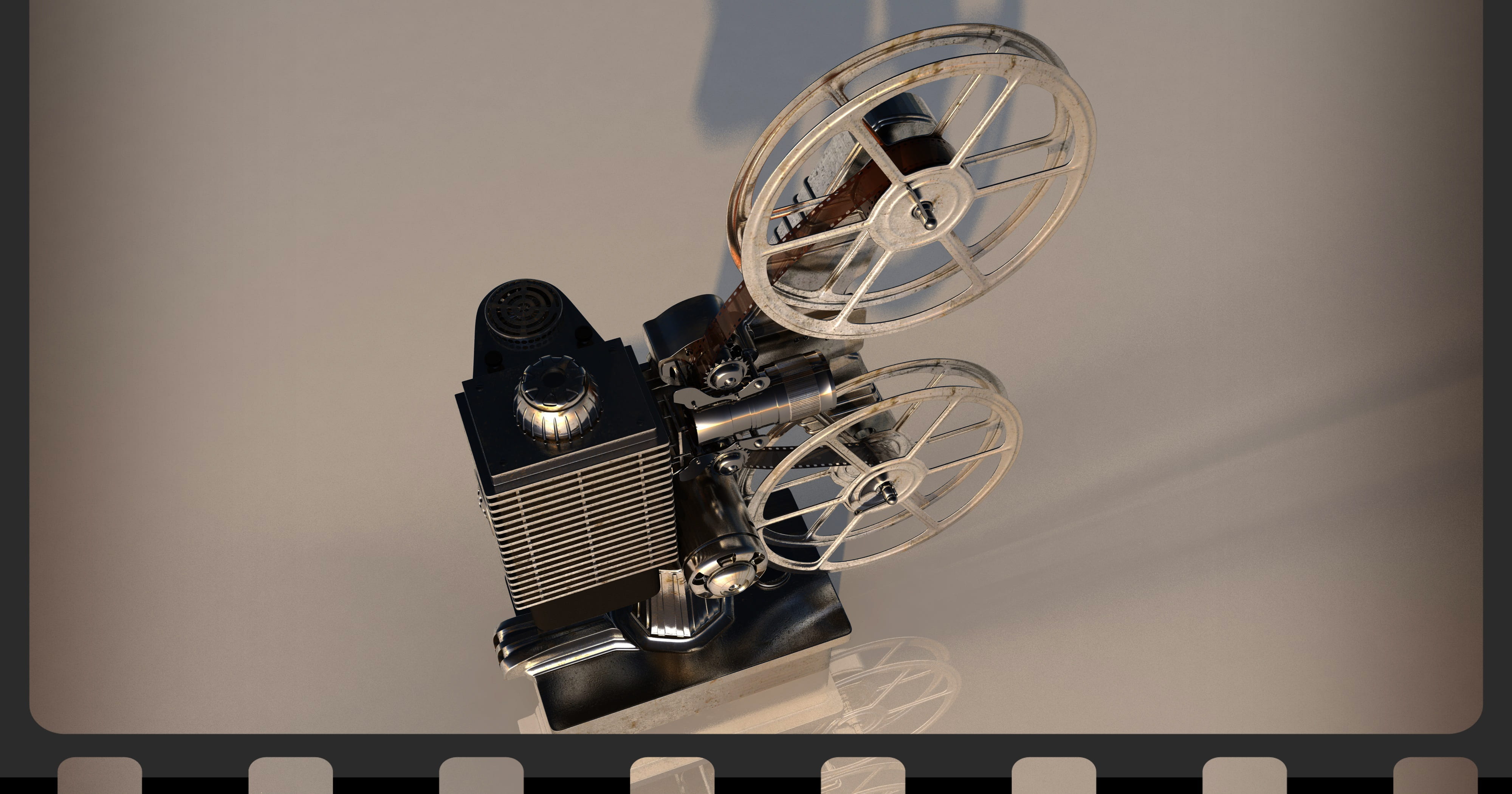 arts culture and entertainment, filming, film industry, retro styled, media equipment, film, filmstrip, no people, rendering, film reel, old film projector, HD Wallpaper