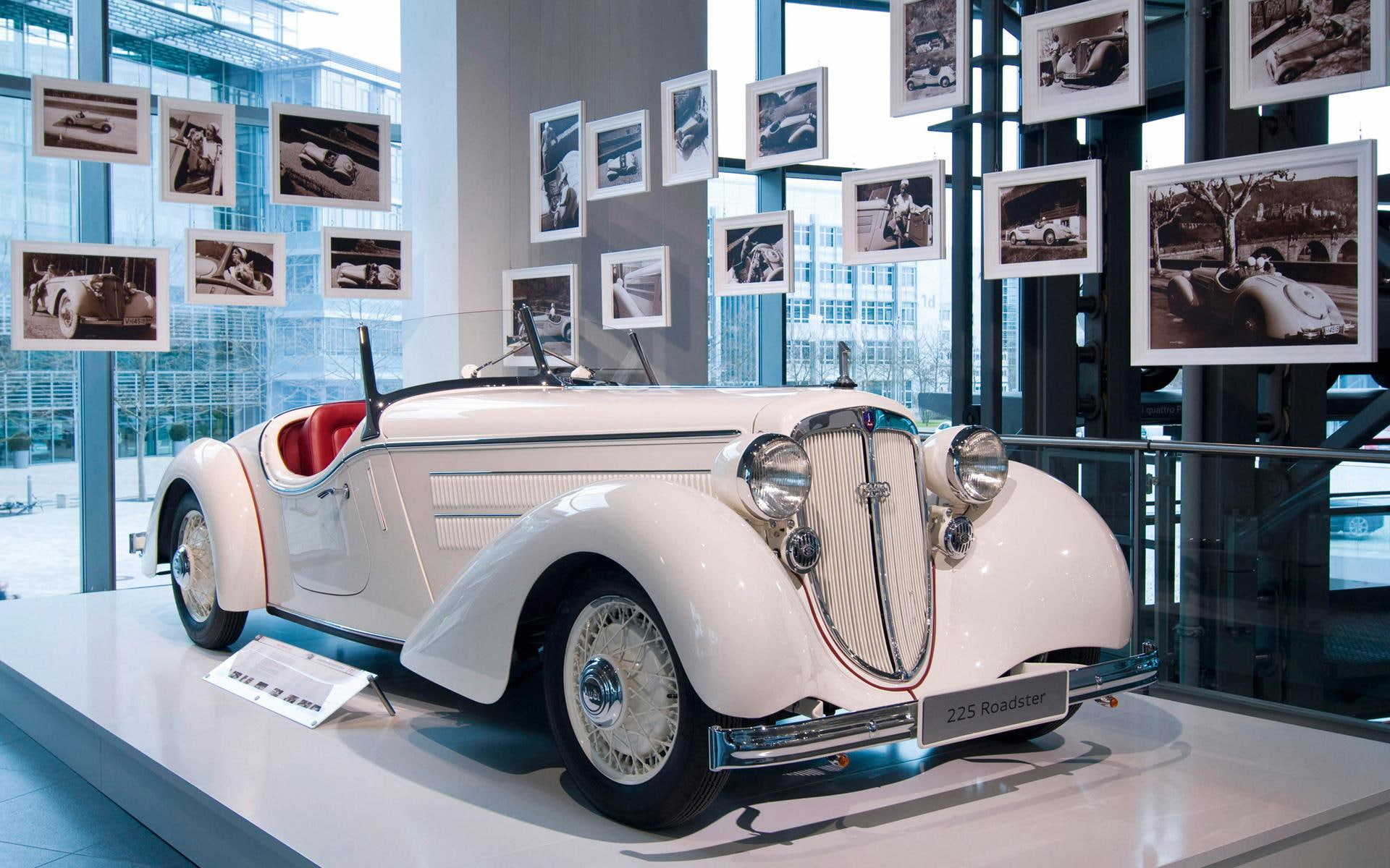 audi, 1080P, cars, car, front, 1935, vintage, roadster, white, HD Wallpaper