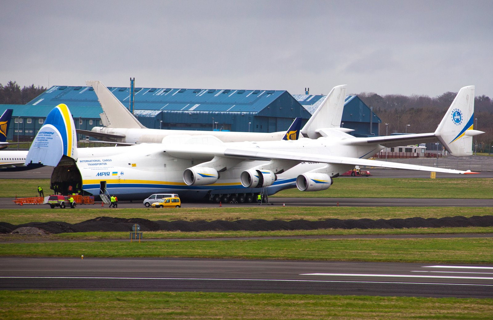 mriya, transport, airplane, 720P, ukraine, antonov, aircrafts, cargo, 225, monster, largest, HD Wallpaper