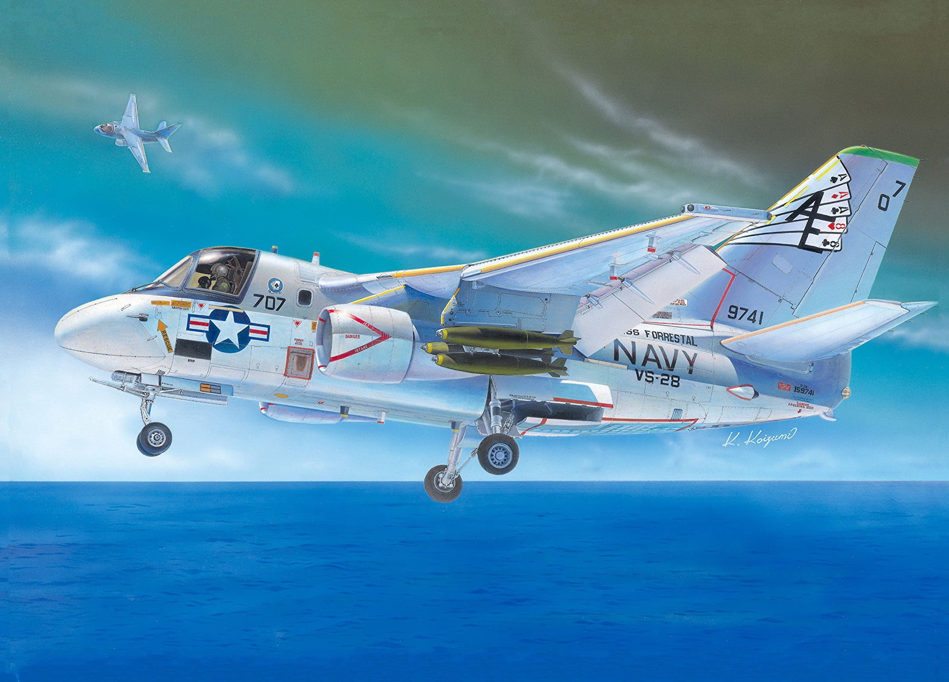 anti-submarine, the plane, Viking, Lockheed, S-3, pair, US Navy, deck, chassis, 1080P, sea, figure, HD Wallpaper