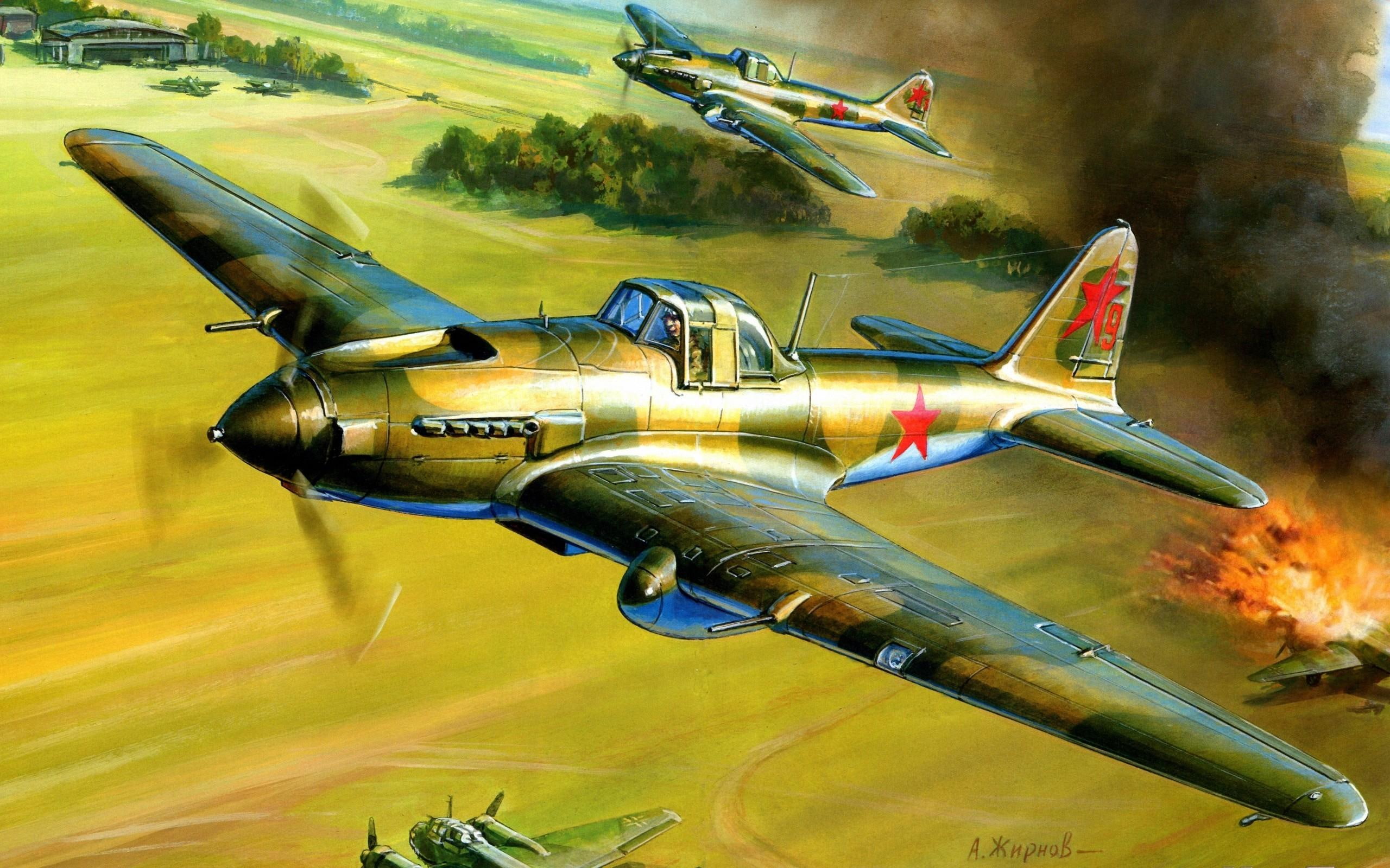 2K, aircraft, il, aircraft planes, il-2, soviet, HD Wallpaper