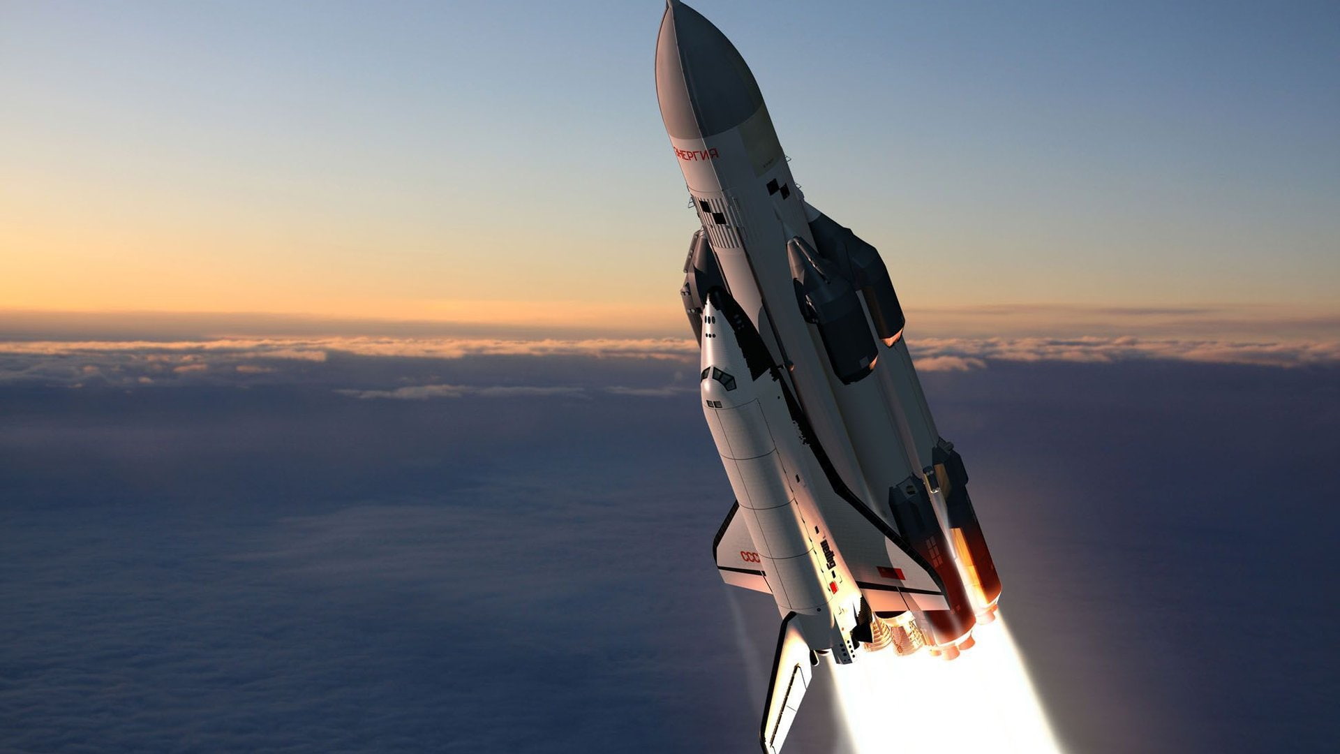 x, aircraft, flying, 1080P, soviet, shuttle, art, concepts, space, buran, hd, concept, HD Wallpaper