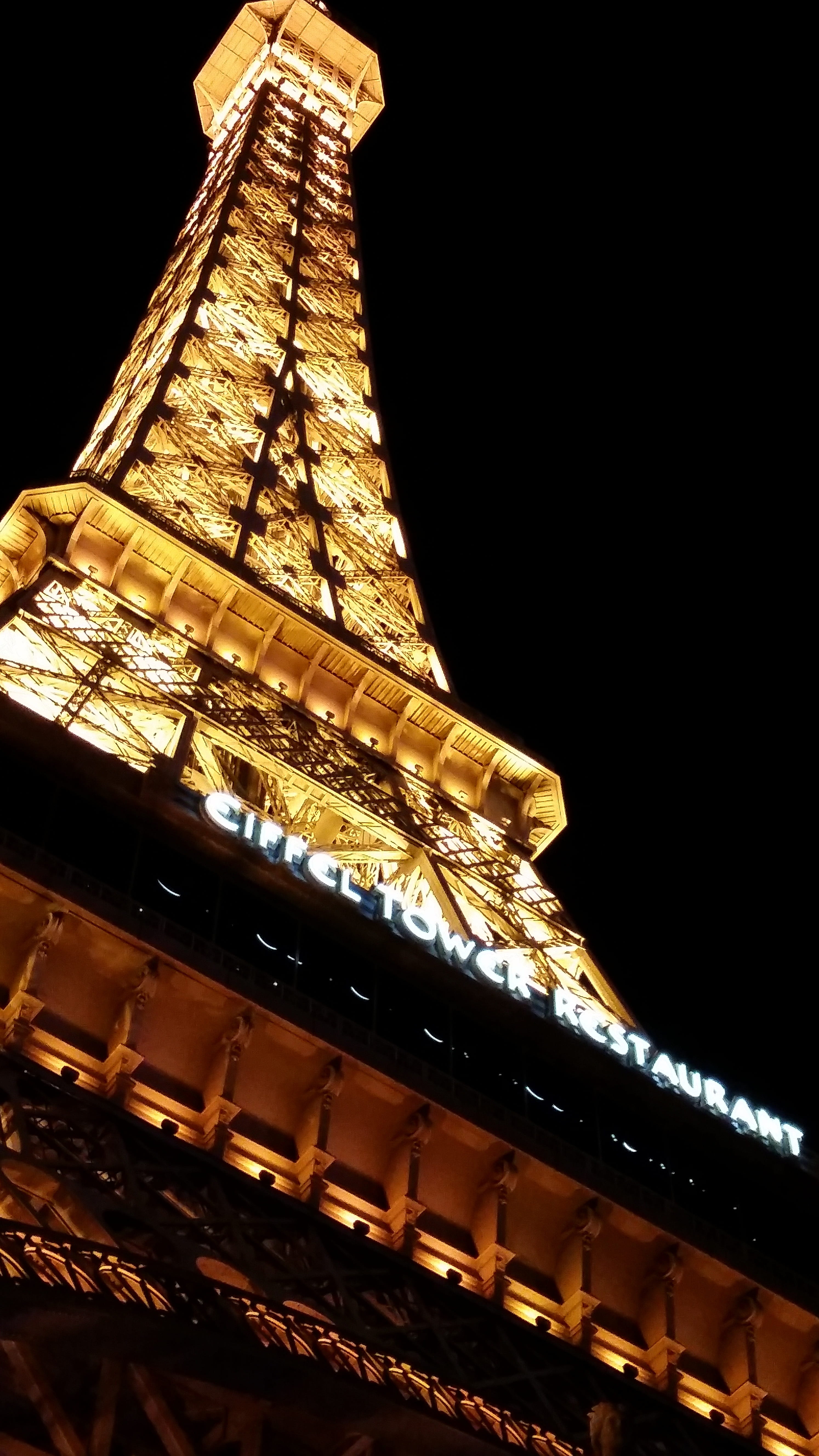 Paris, low angle view, building, belief, hotel, night, architecture, no people, illuminated, travel destinations, Hotel Paris, eiffel tower, sky, gold colored, Phone HD Wallpaper
