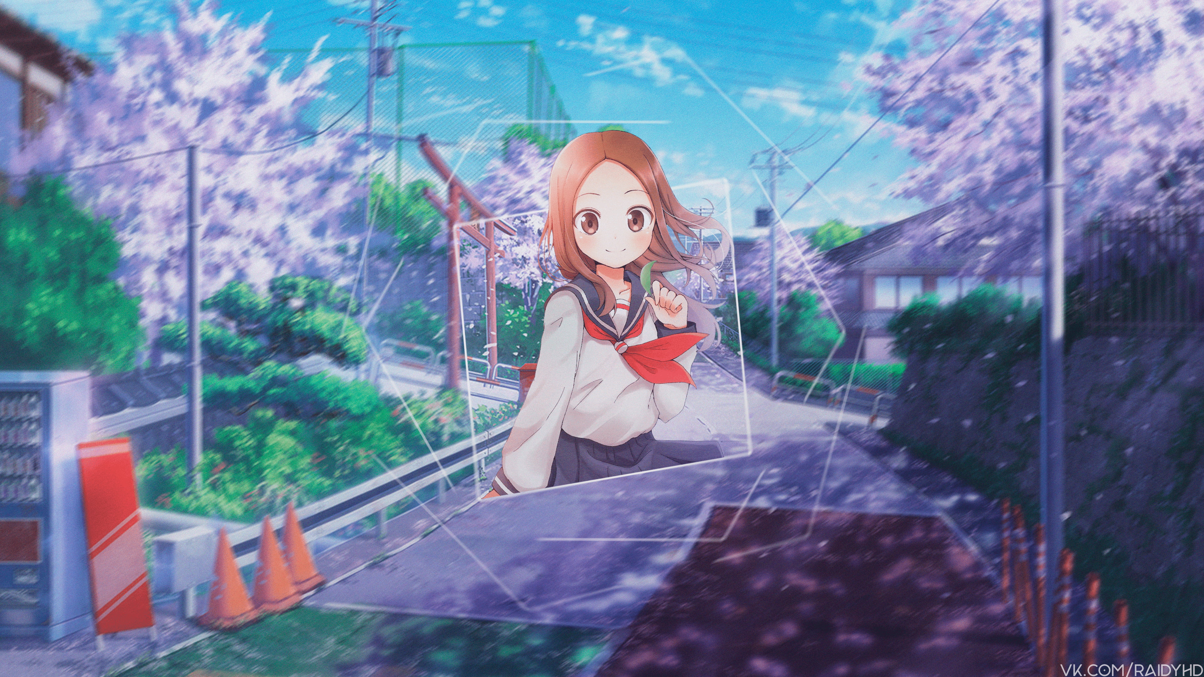 anime girls, Takagi-san, 4K, picture-in-picture, anime, HD Wallpaper