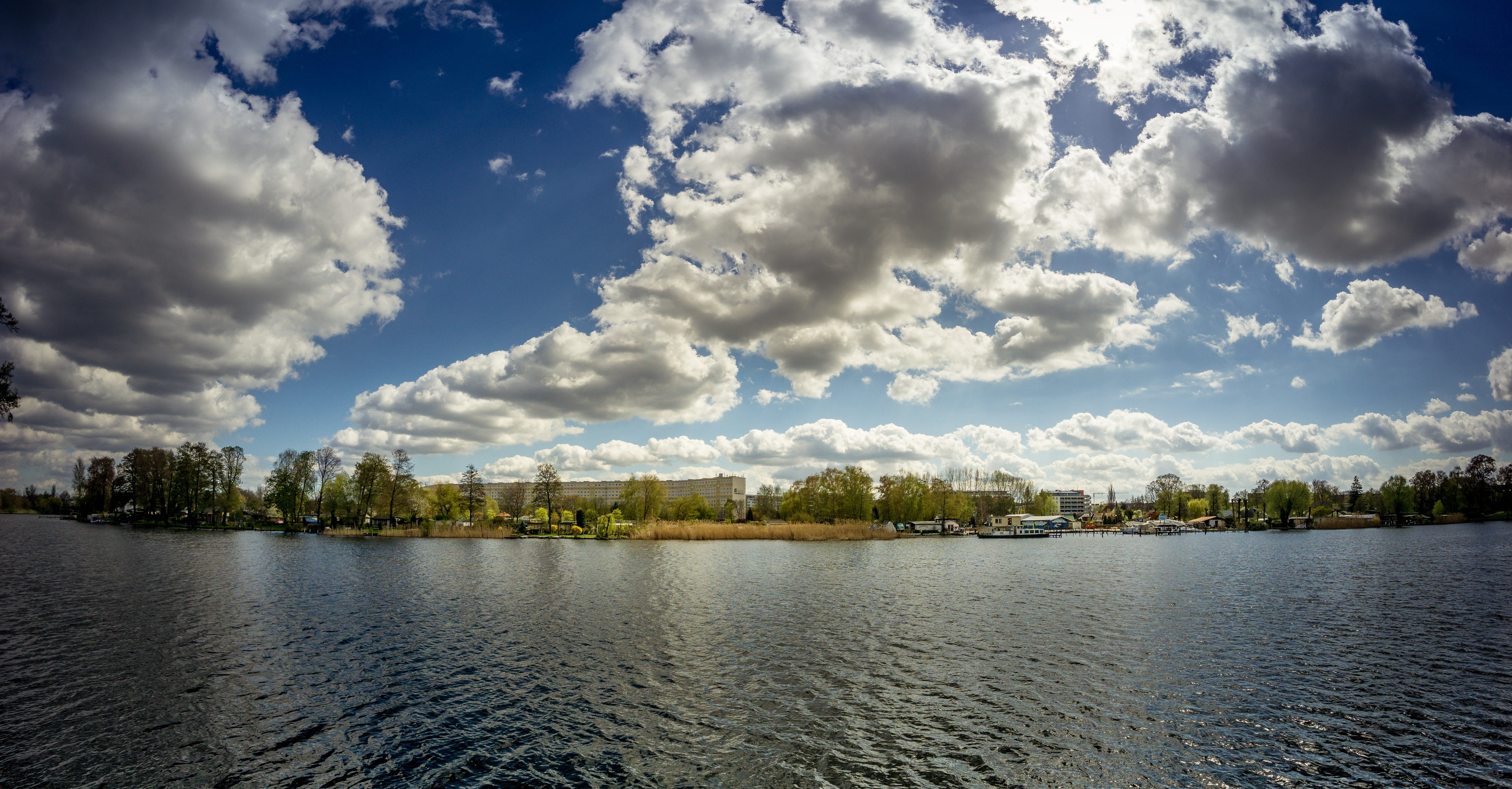 city, no people, tree, architecture, tranquility, bank, köpenick, nature, lake, water, summer, clouds, capital, beauty in nature, river, travel destinations, HD Wallpaper