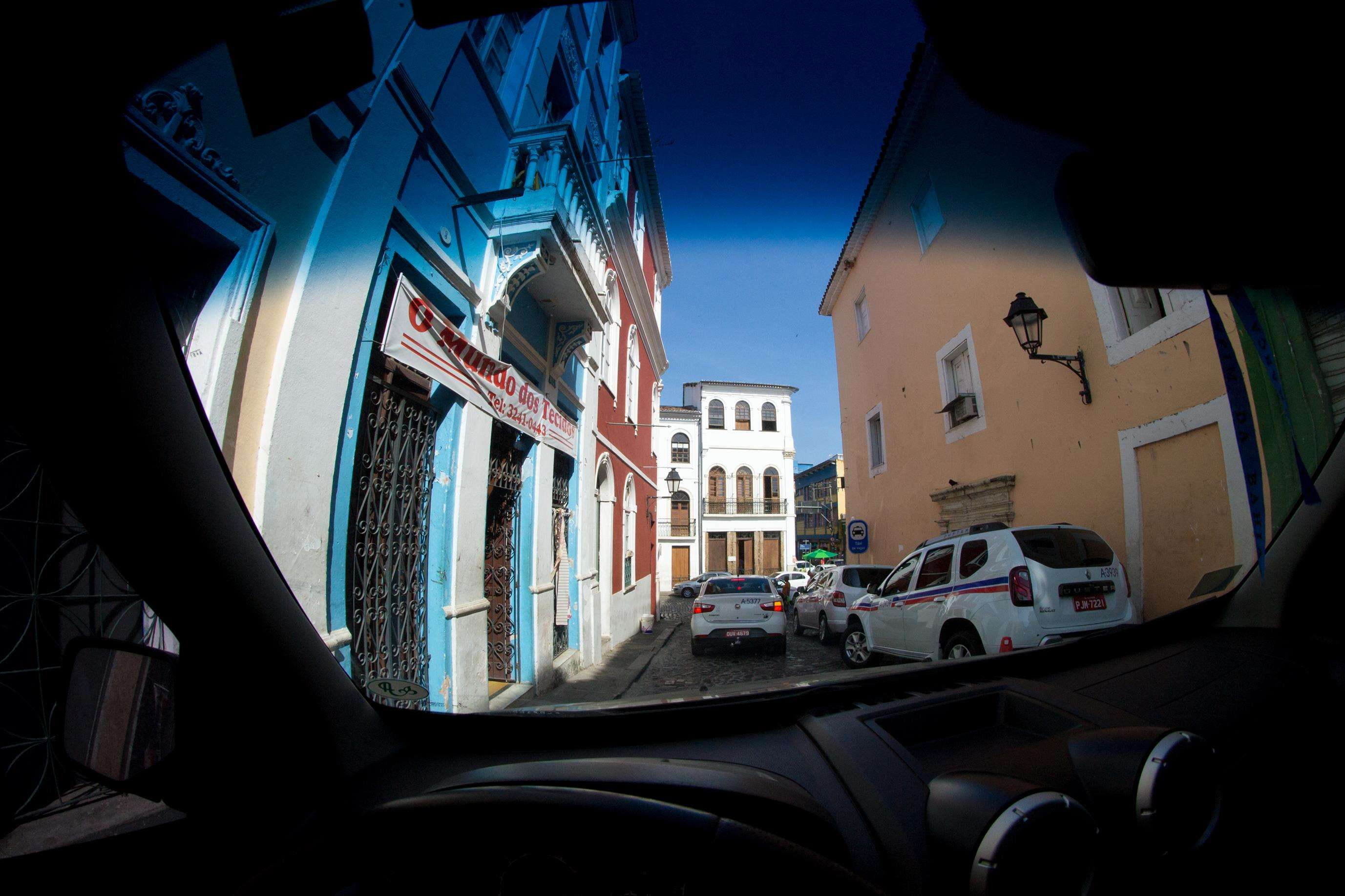 city, 2K, day, fisheye, residential district, motor vehicle, nature, built structure, no people, rokinon, land vehicle, sky, cities, building, street, HD Wallpaper