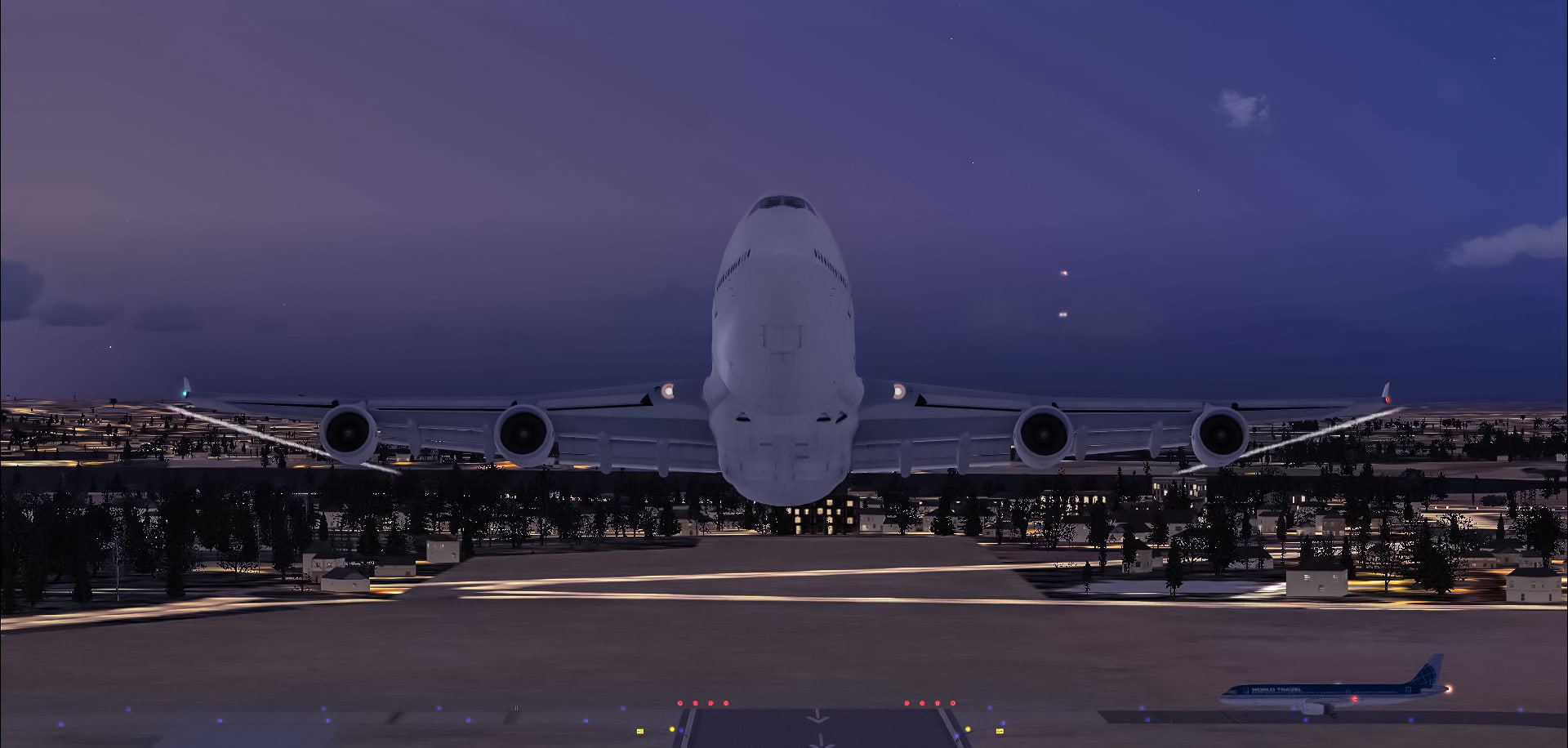 transportation, air vehicle, dusk, Boeing, sky, cloud - sky, airport, nature, outdoors, Boeing 747, commercial airplane, built structure, clouds, aerospace industry, HD Wallpaper