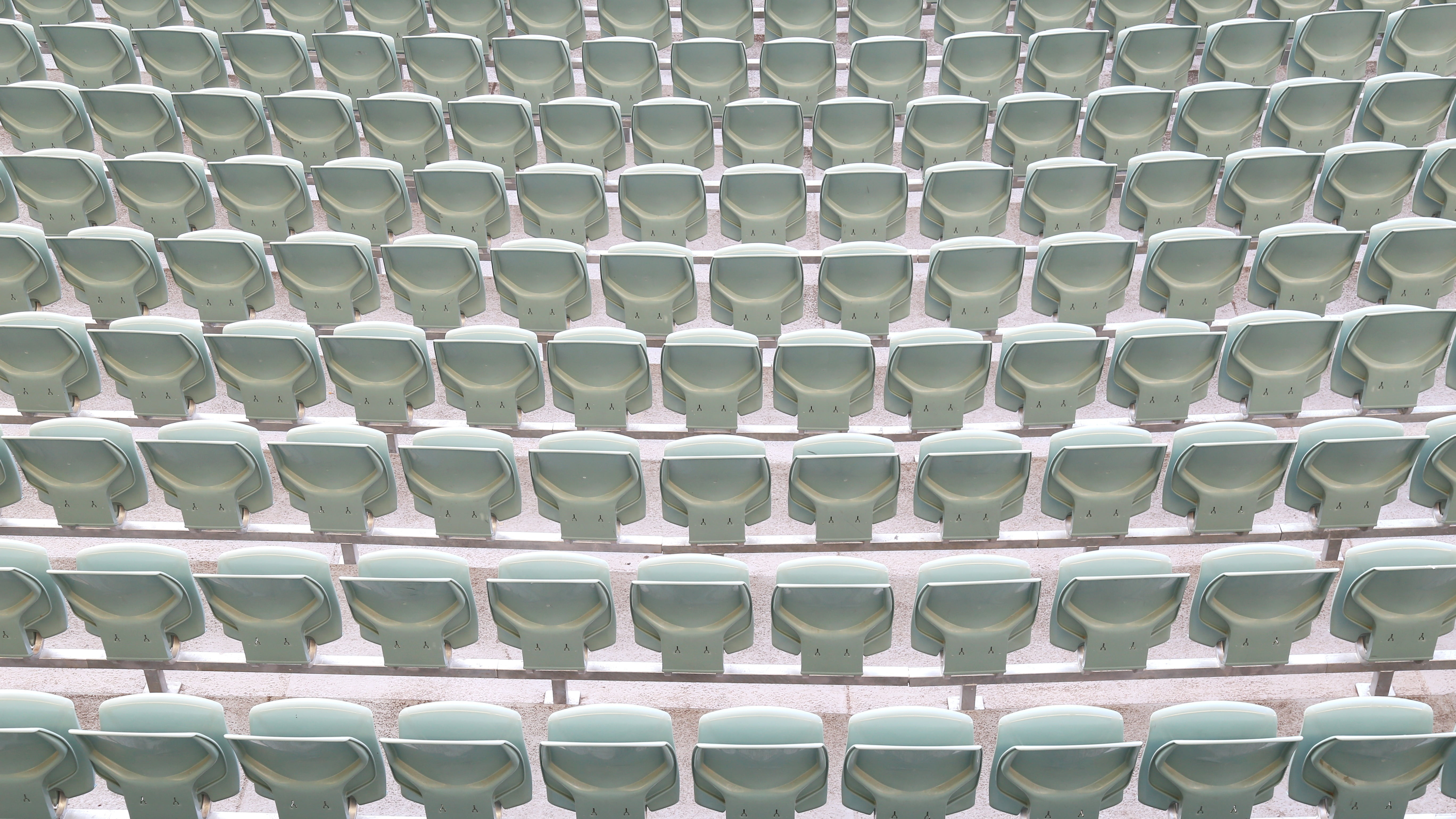 order, theater, indoors, close-up, white color, plate, alloy, circle, chairs, full frame, shape, modern, in a row, repetition, 5K, design, side by side, HD Wallpaper